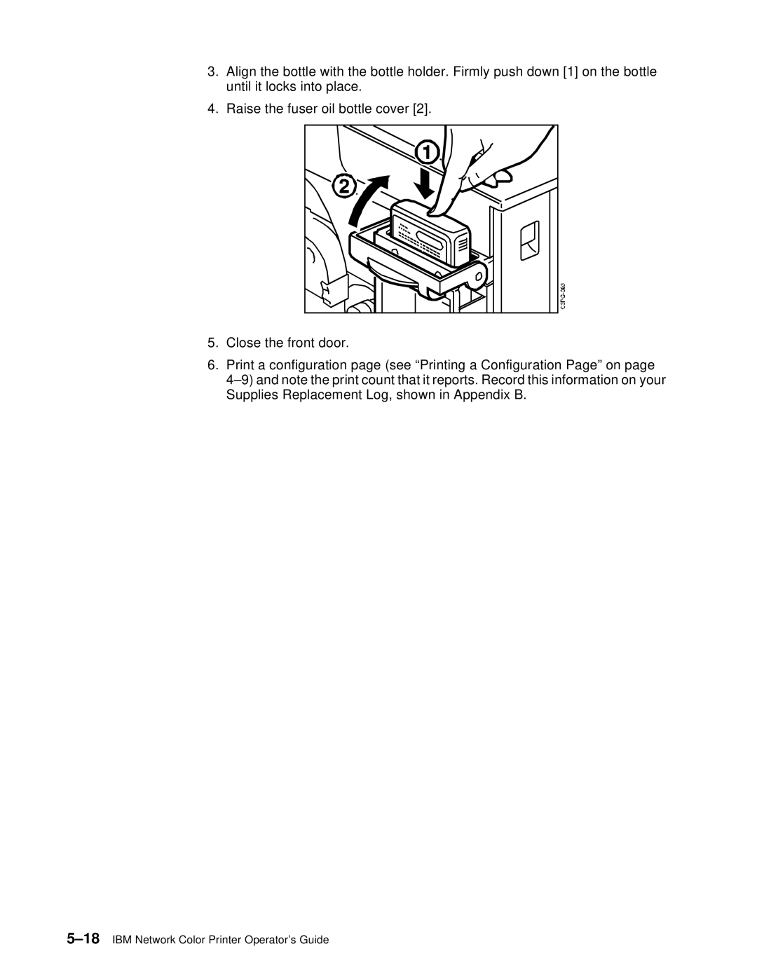 IBM S544-5361-01 quick start 18IBM Network Color Printer Operator’s Guide 