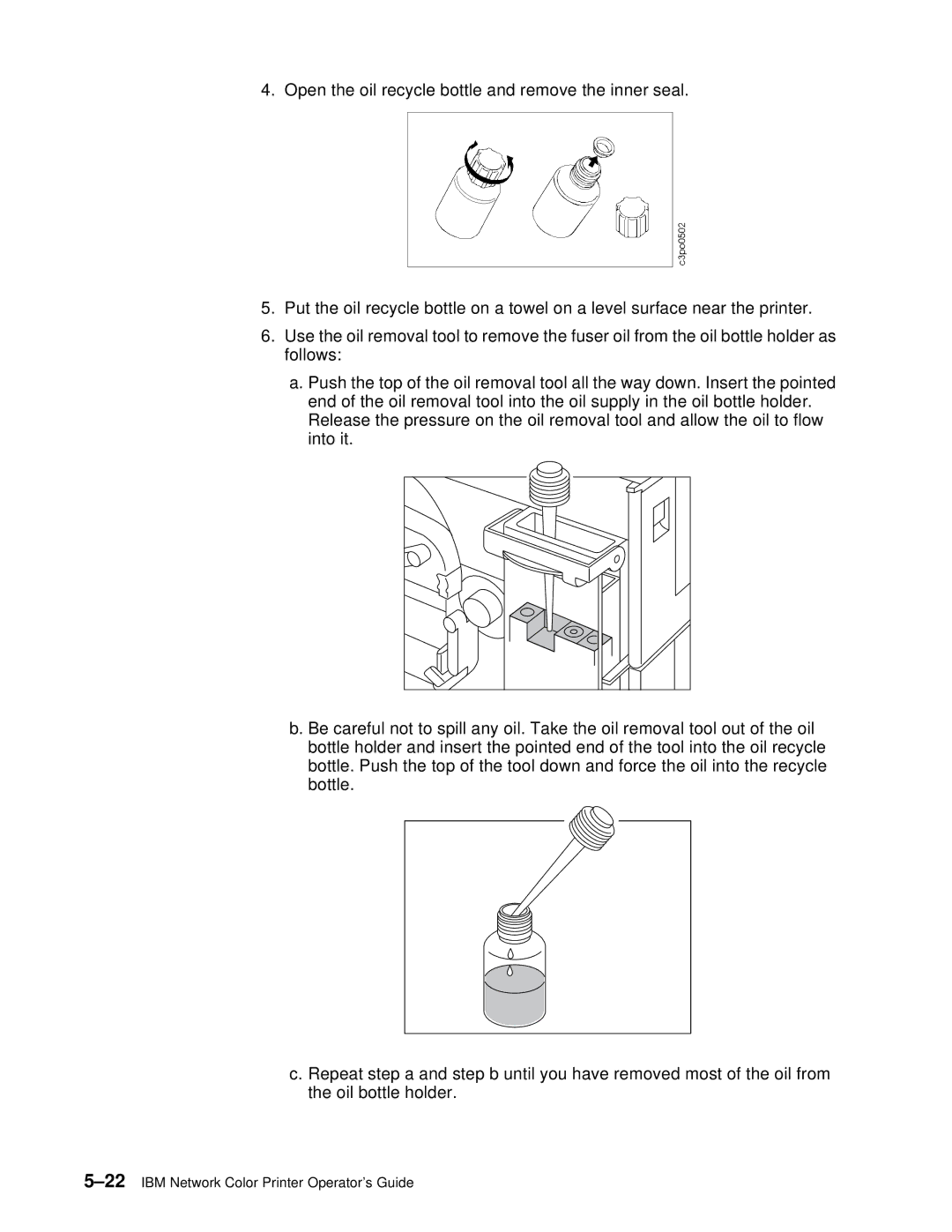 IBM S544-5361-01 quick start 22IBM Network Color Printer Operator’s Guide 