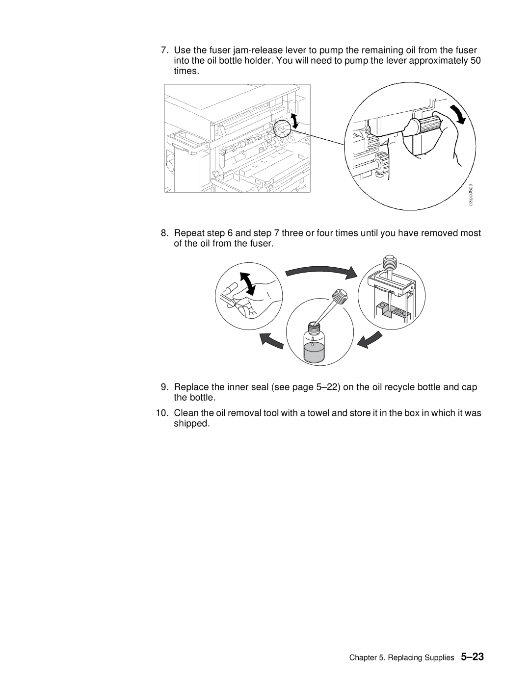 IBM S544-5361-01 quick start Replacing Supplies 