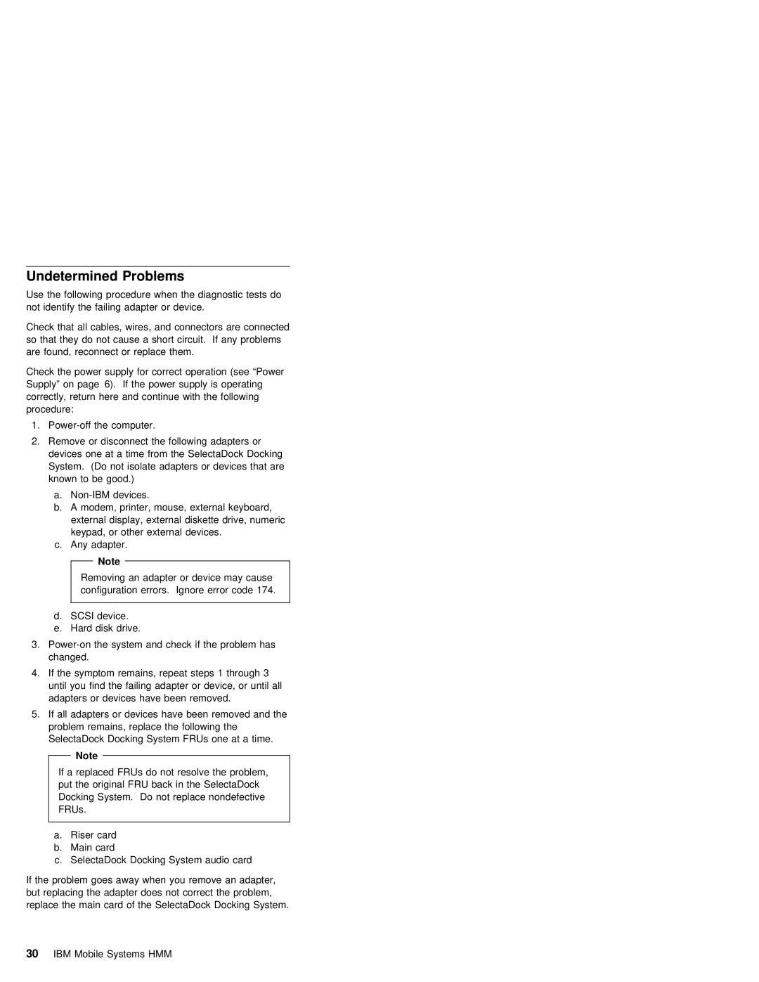 IBM S84H-4552-00 manual Undetermined Problems 