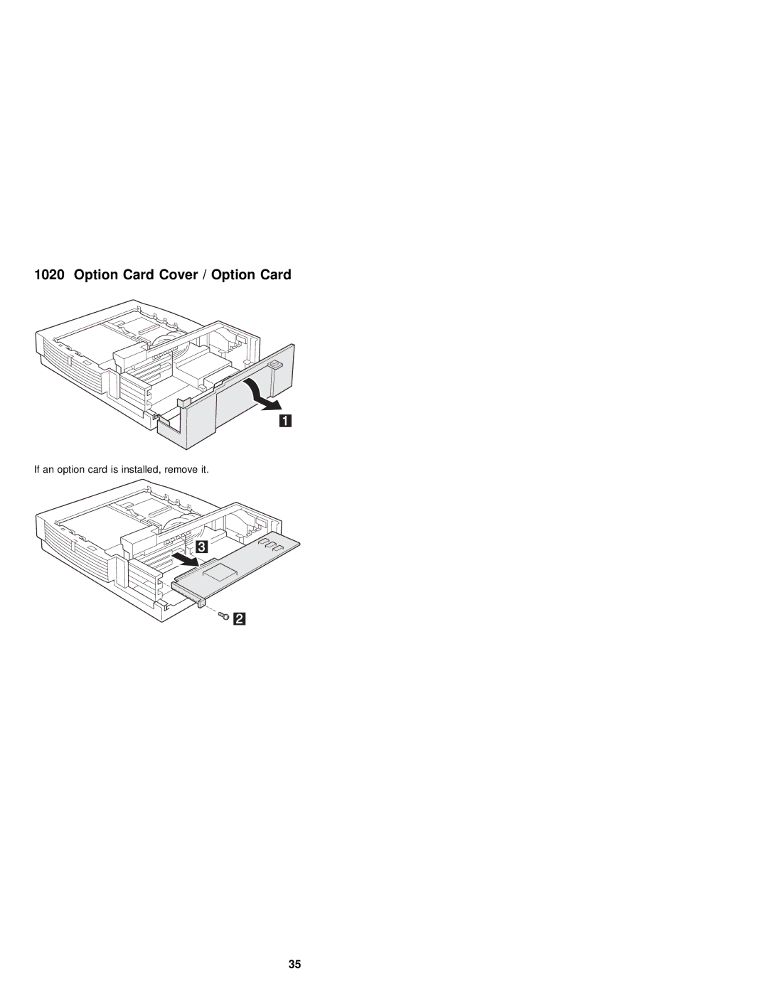 IBM S84H-4552-00 manual Option Card Cover / Option Card 