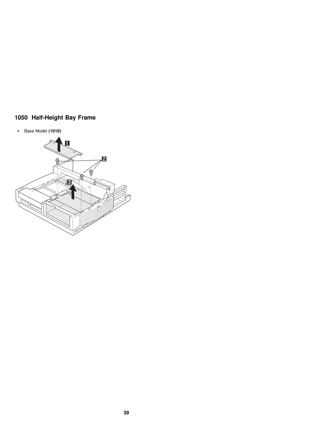 IBM S84H-4552-00 manual Half-Height Bay Frame 