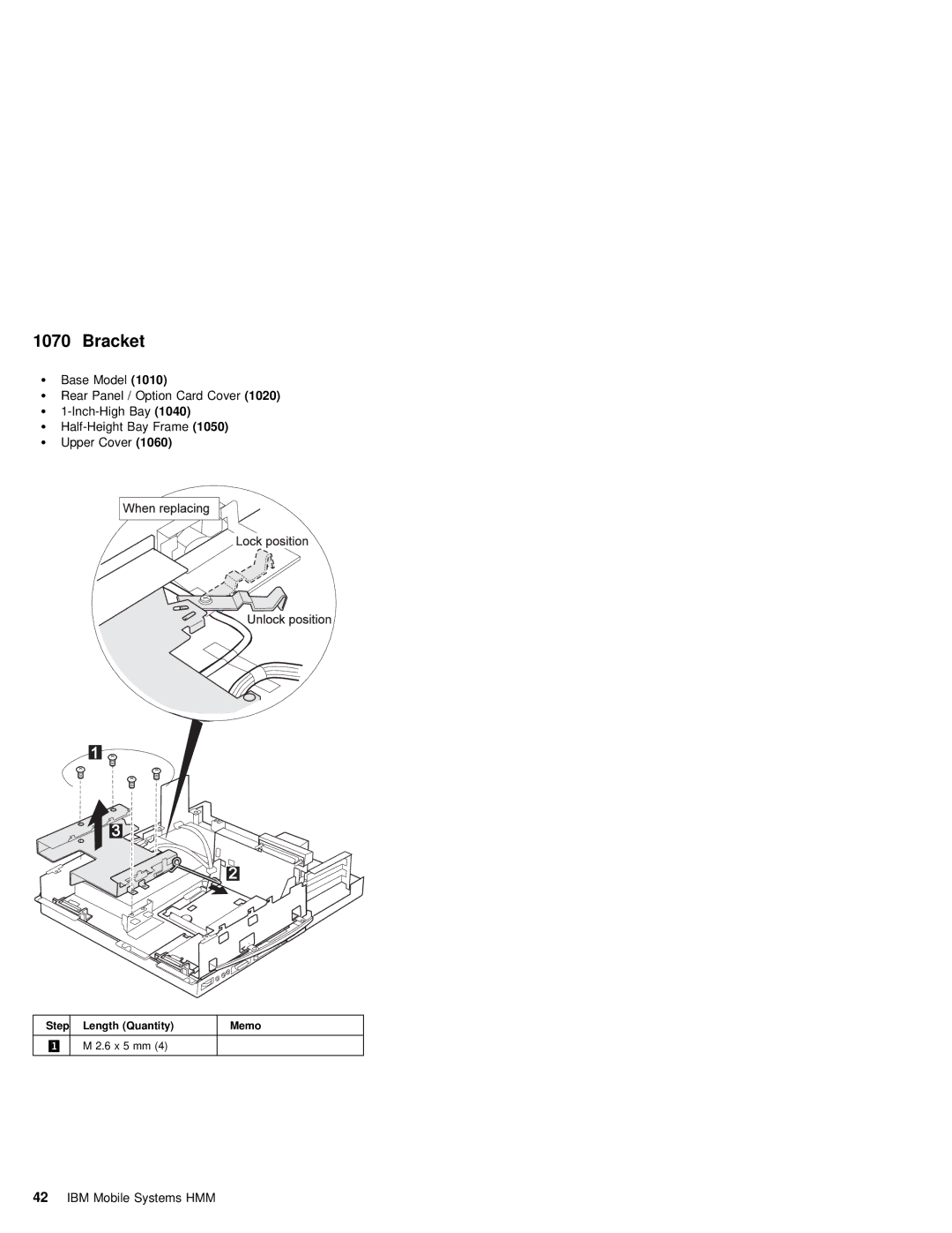 IBM S84H-4552-00 manual Bracket 