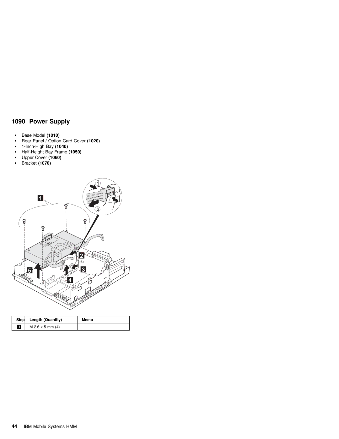 IBM S84H-4552-00 manual Power Supply 