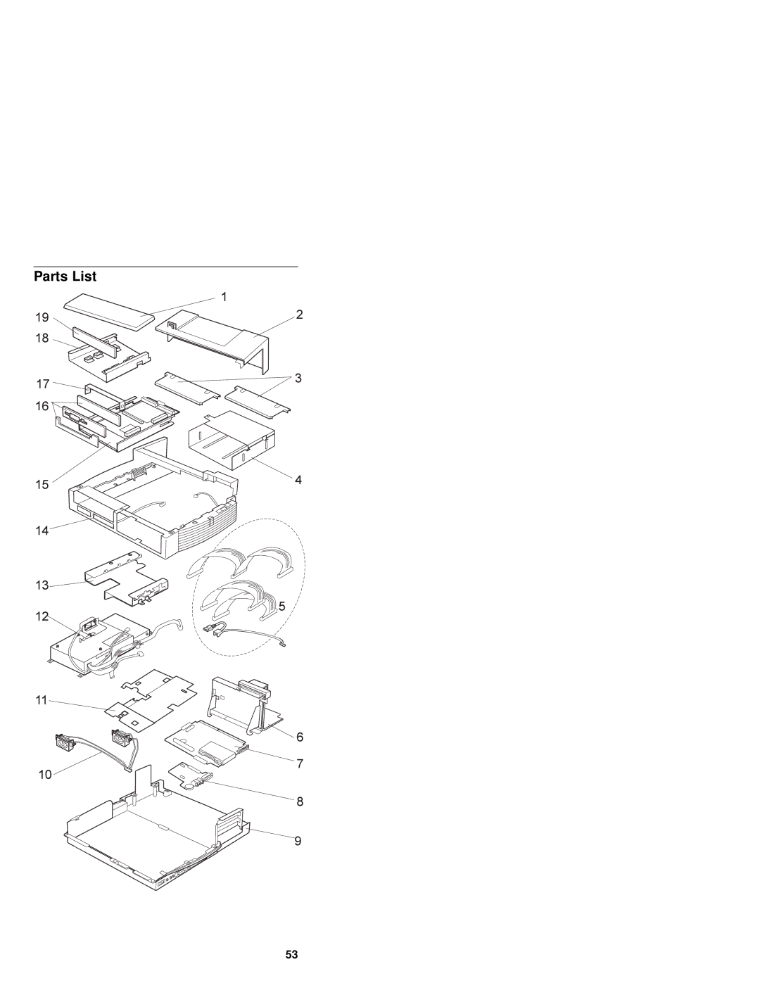 IBM S84H-4552-00 manual Parts List 