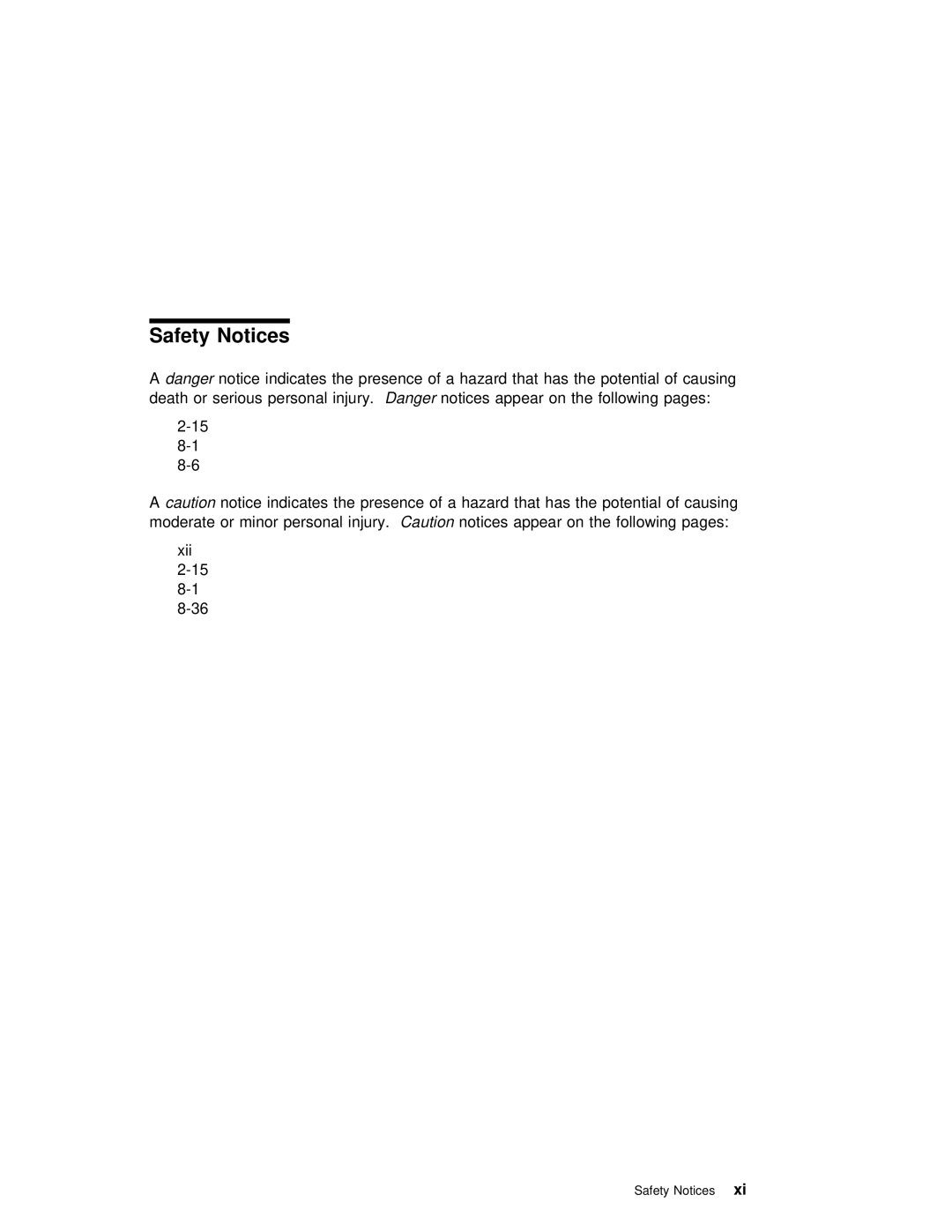 IBM SA38-0512-03 manual Safety Notices 