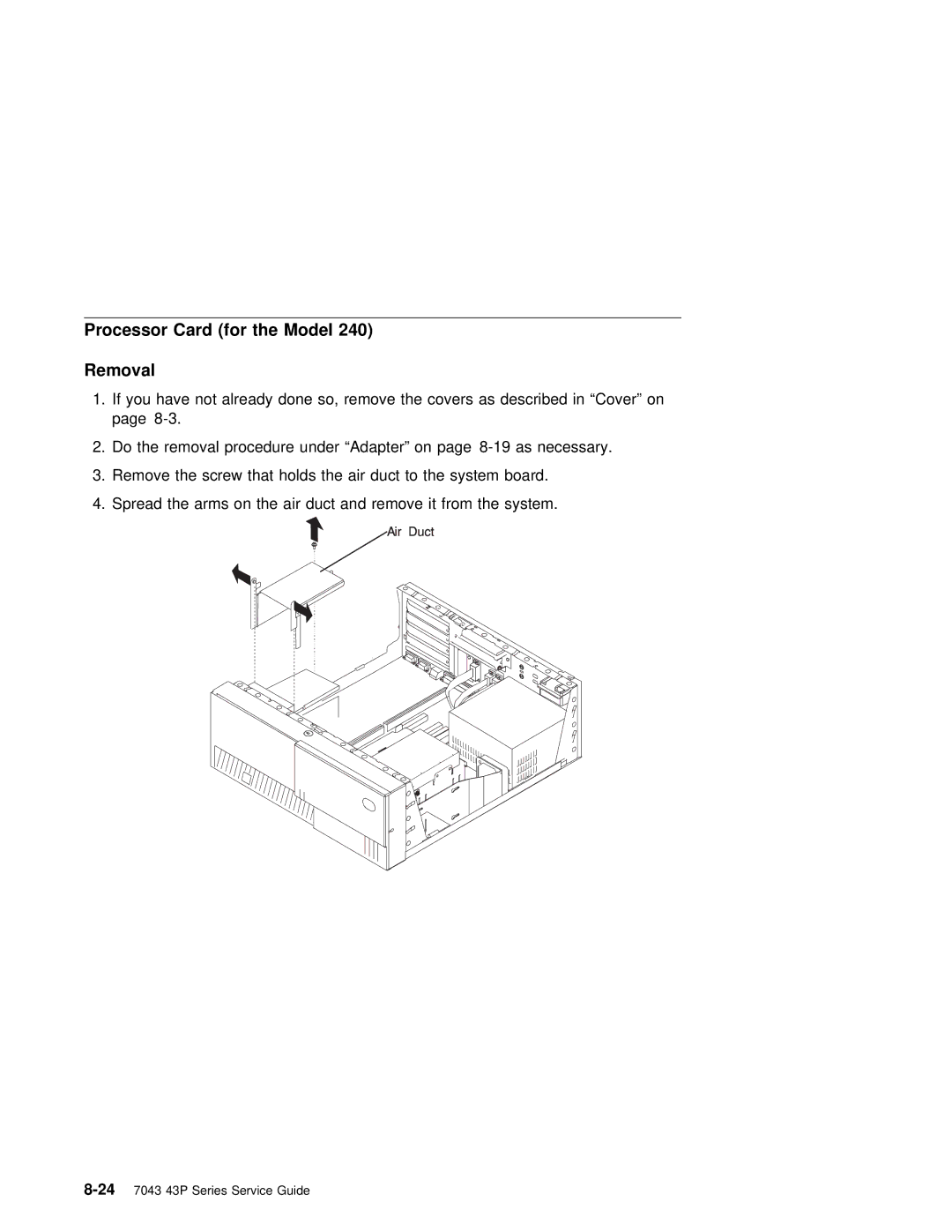 IBM SA38-0512-03 manual 240, Card, Removal 