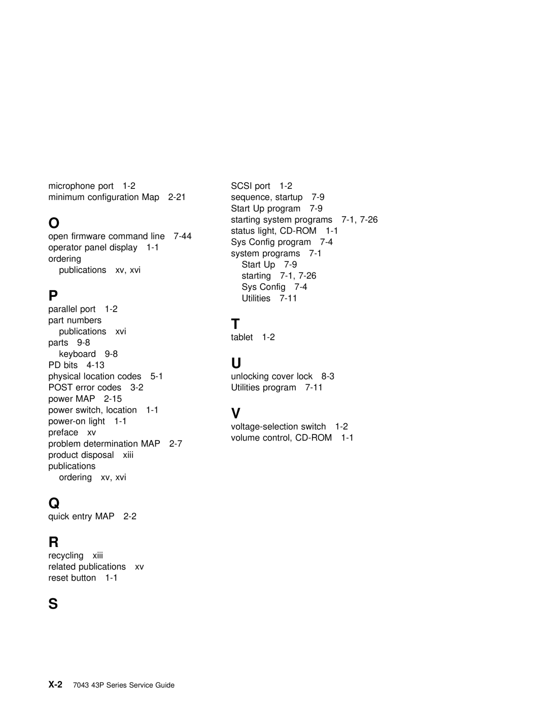 IBM SA38-0512-03 manual 27043 43P Series Service Guide 