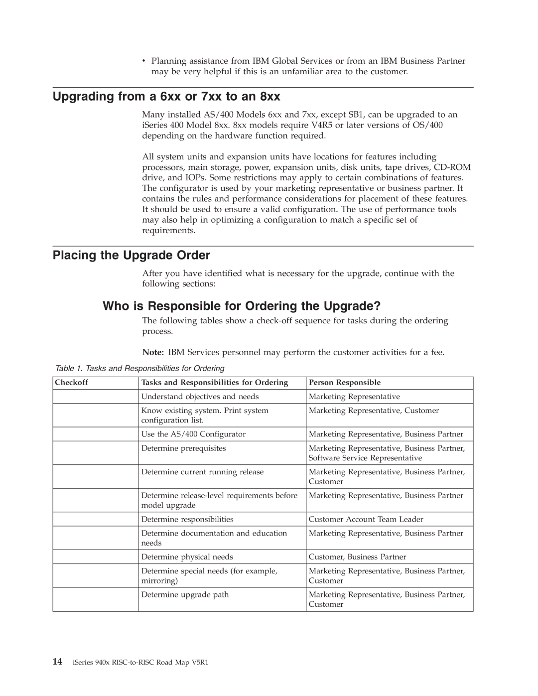 IBM SA41-5155-05 manual Upgrading from a 6xx or 7xx to an, Placing the Upgrade Order 