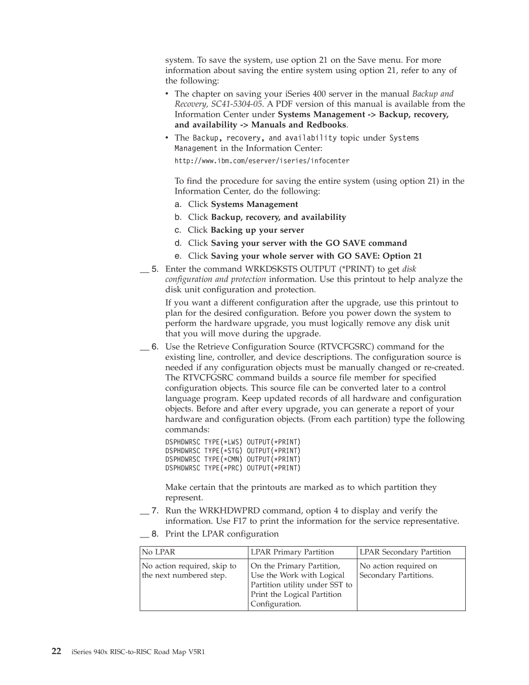 IBM SA41-5155-05 manual ISeries 940x RISC-to-RISC Road Map V5R1 