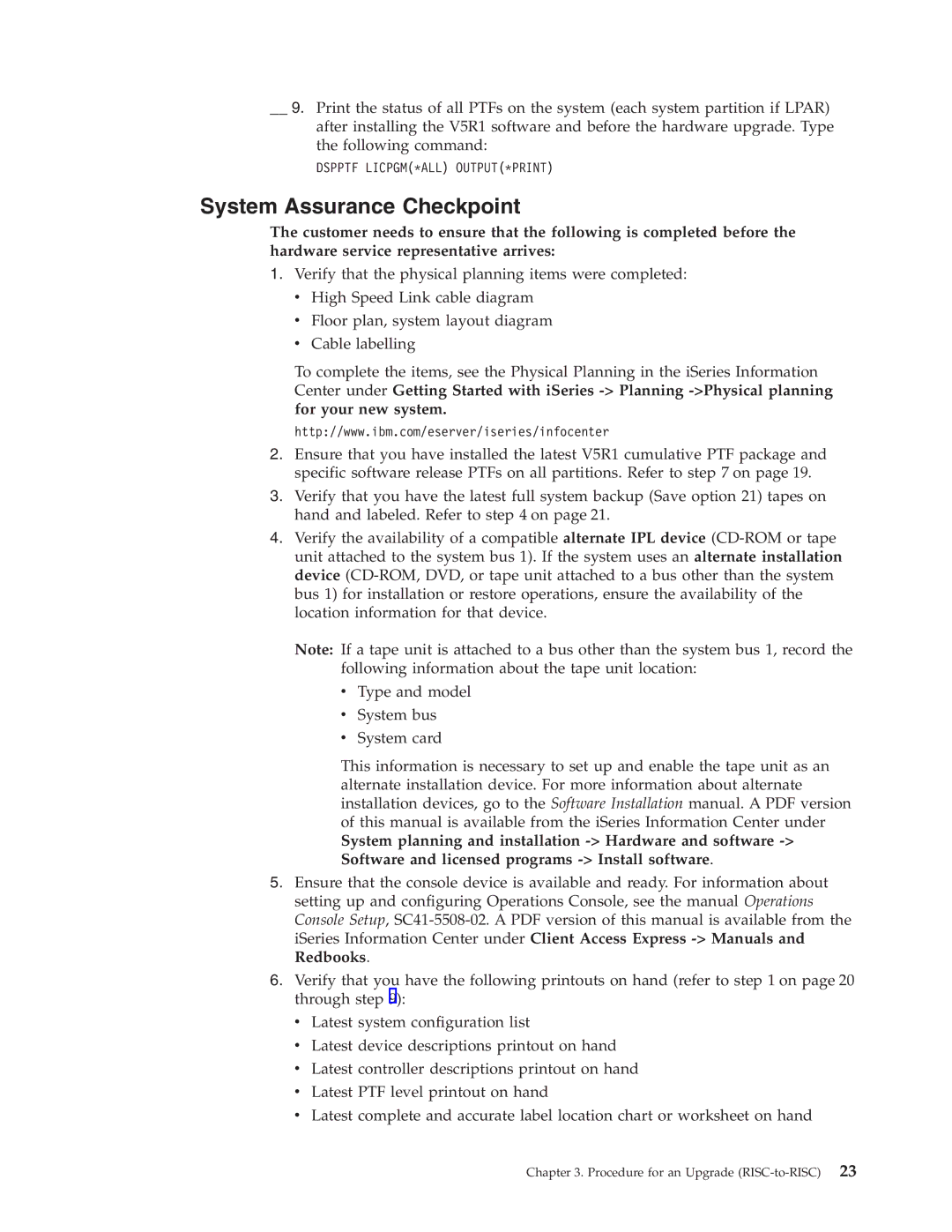 IBM SA41-5155-05 manual System Assurance Checkpoint 