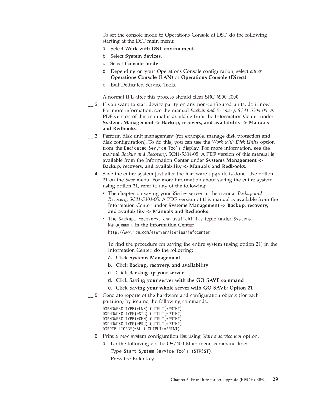 IBM SA41-5155-05 manual Procedure for an Upgrade RISC-to-RISC 