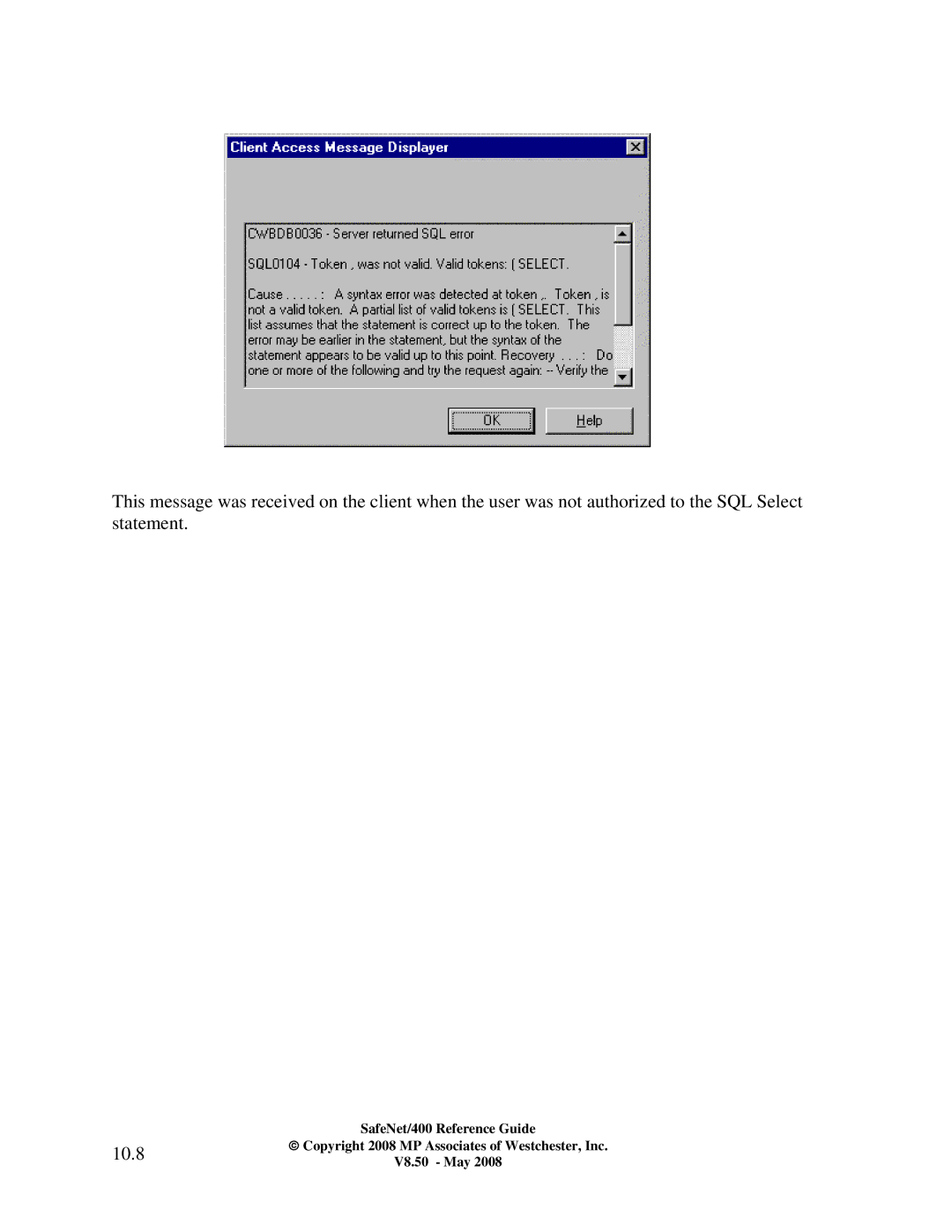 IBM Safenet/400 manual 10.8 