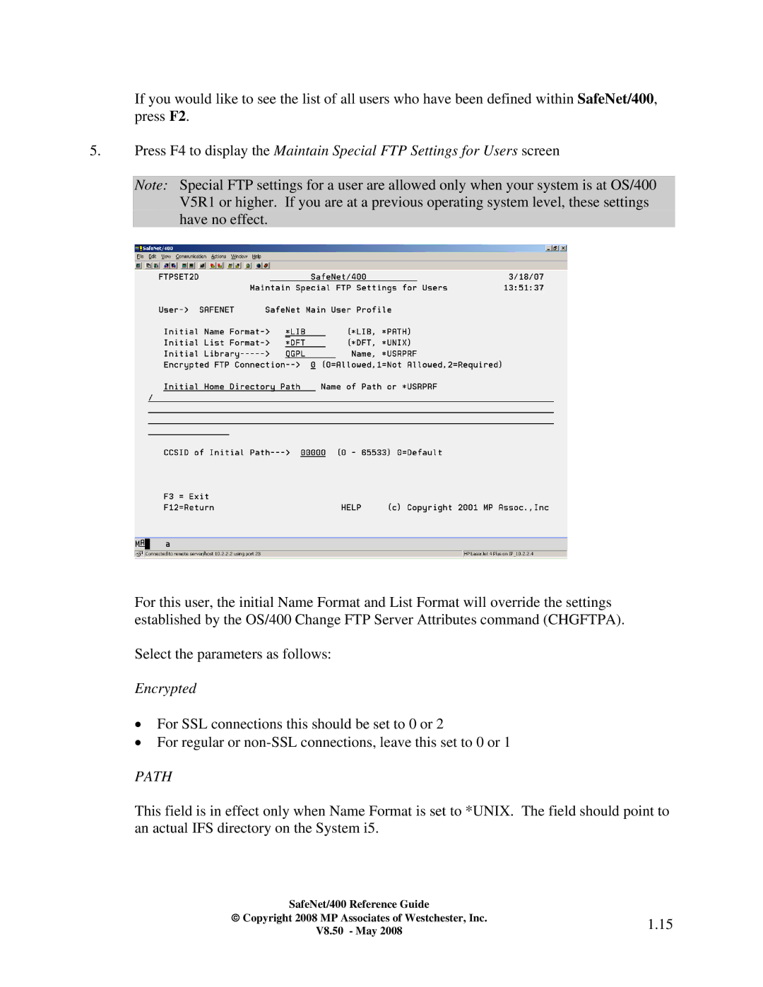 IBM Safenet/400 manual Encrypted, Path 