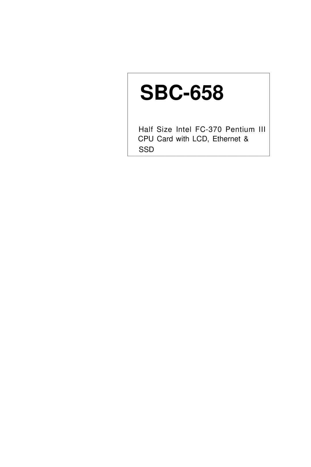 IBM SBC-658 manual 