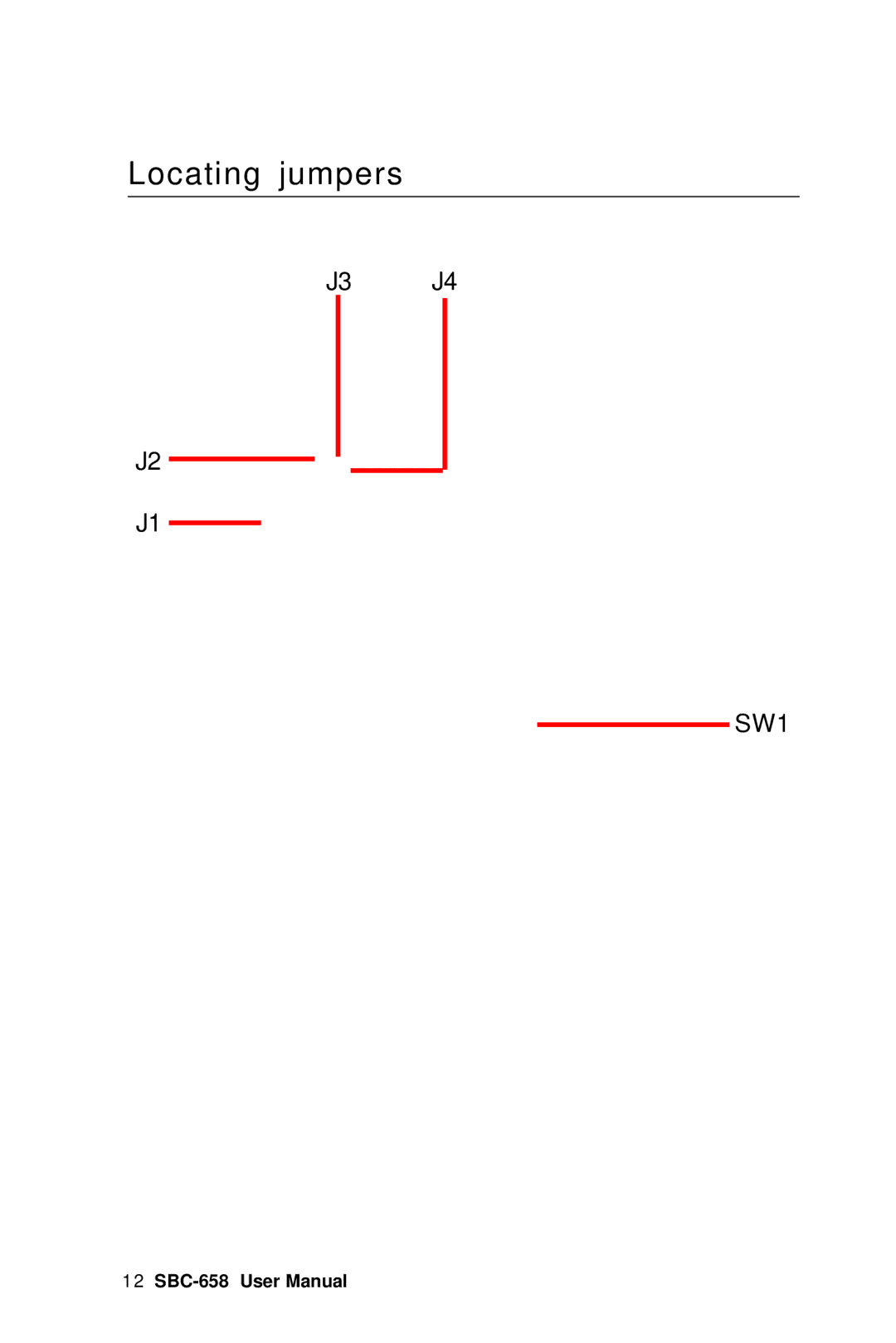 IBM SBC-658 manual Locating jumpers, J3 J4 