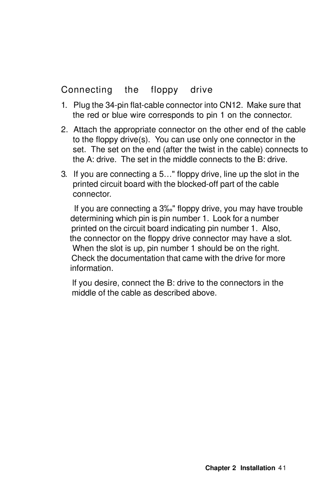 IBM SBC-658 manual Connecting the floppy drive 