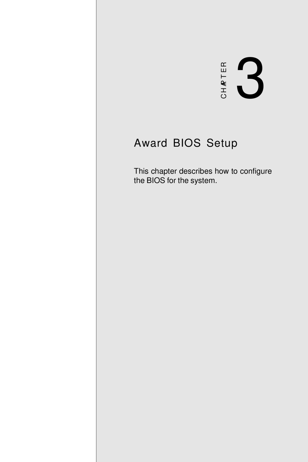 IBM SBC-658 manual Award Bios Setup 