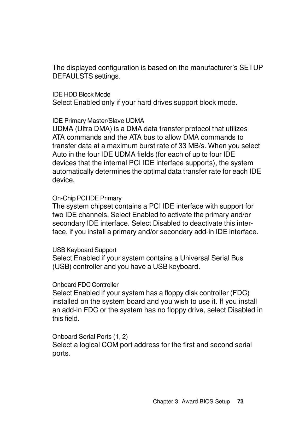 IBM SBC-658 manual Select Enabled only if your hard drives support block mode 