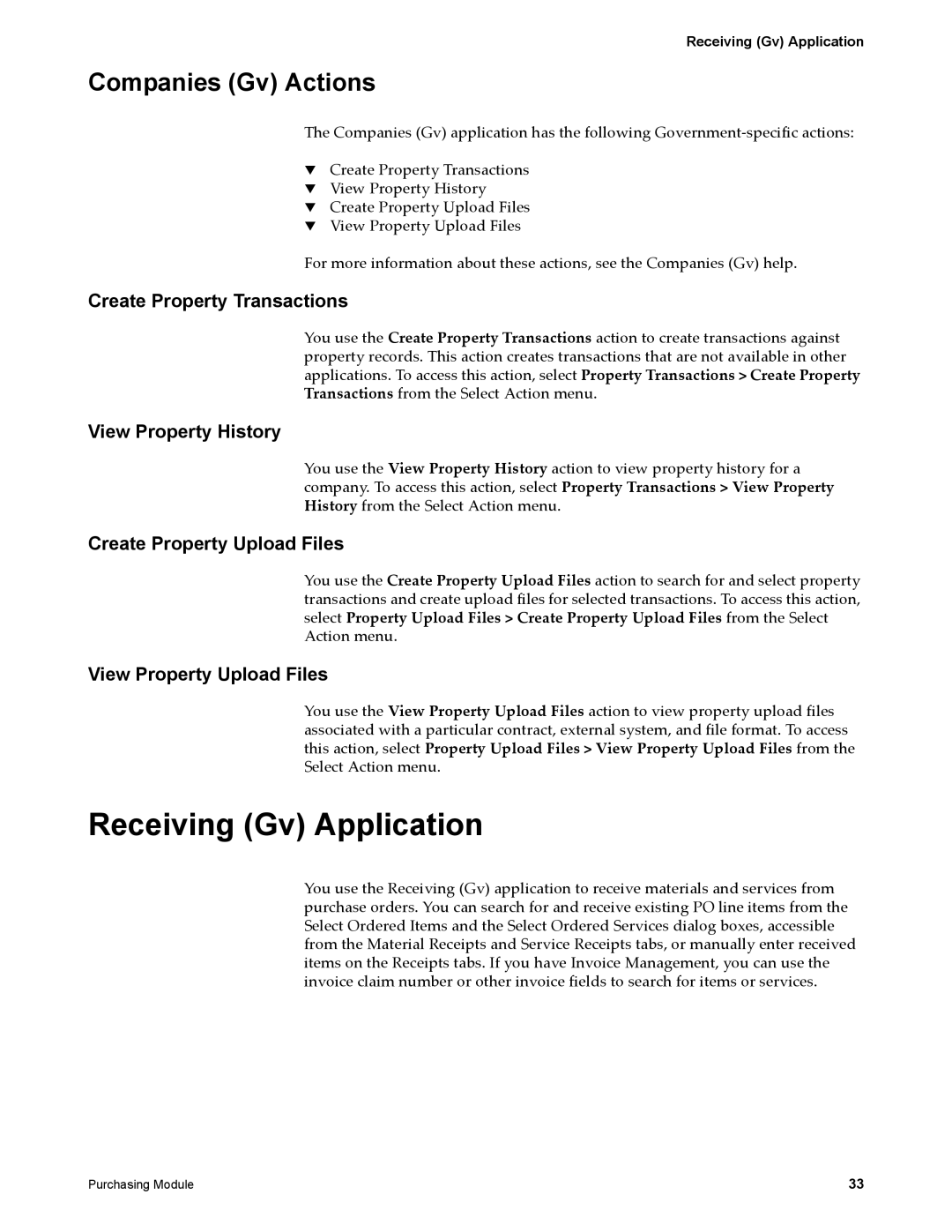 IBM SC23-8765-00 manual Receiving Gv Application, Companies Gv Actions 