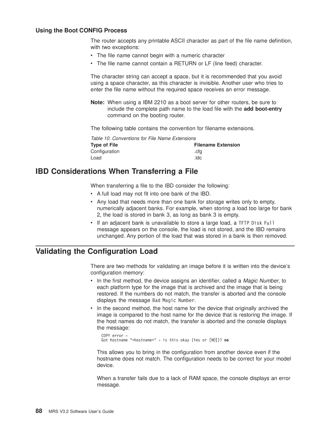 IBM SC30-3681-08 manual IBD Considerations When Transferring a File, Validating the Conguration Load 