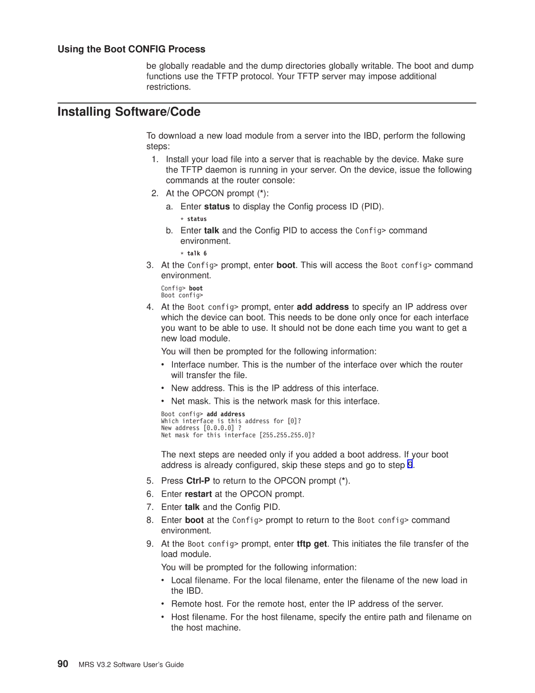 IBM SC30-3681-08 manual Installing Software/Code, Status, Talk 