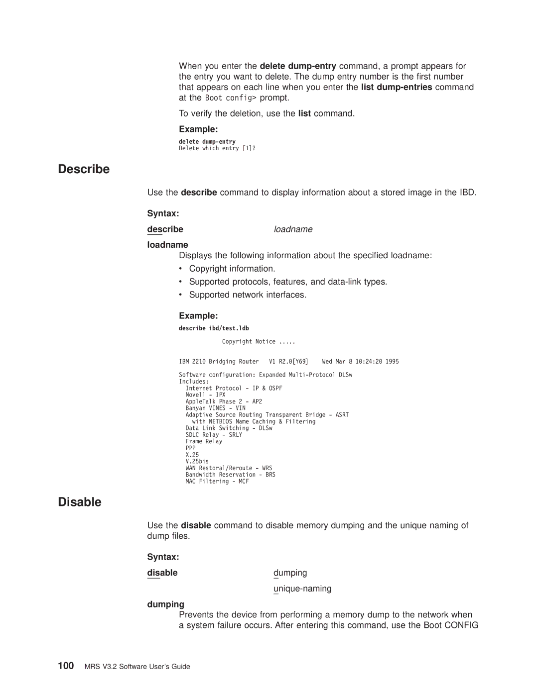 IBM SC30-3681-08 manual Describeloadname, Loadname, Disabledumping Unique-naming, Dumping 