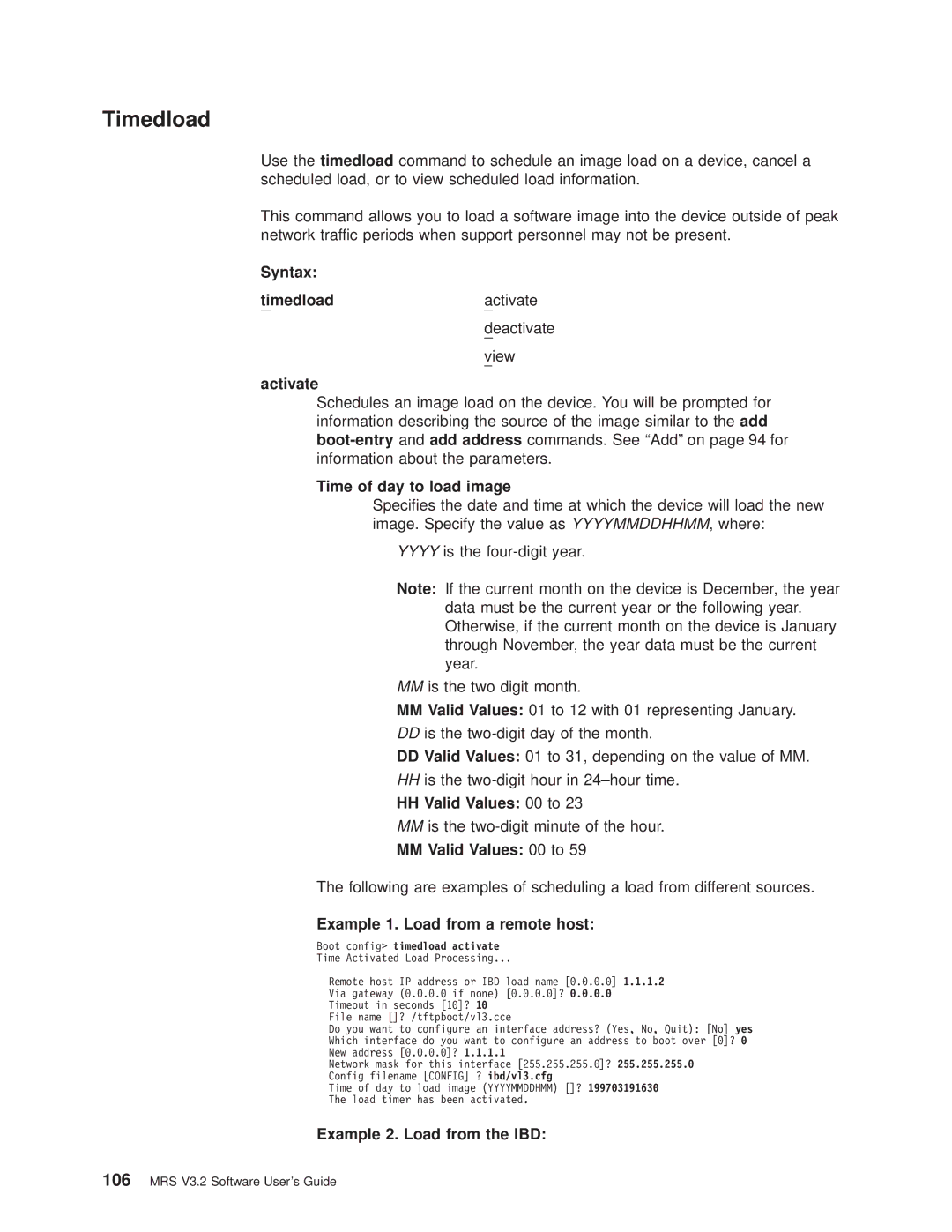 IBM SC30-3681-08 manual Timedload 