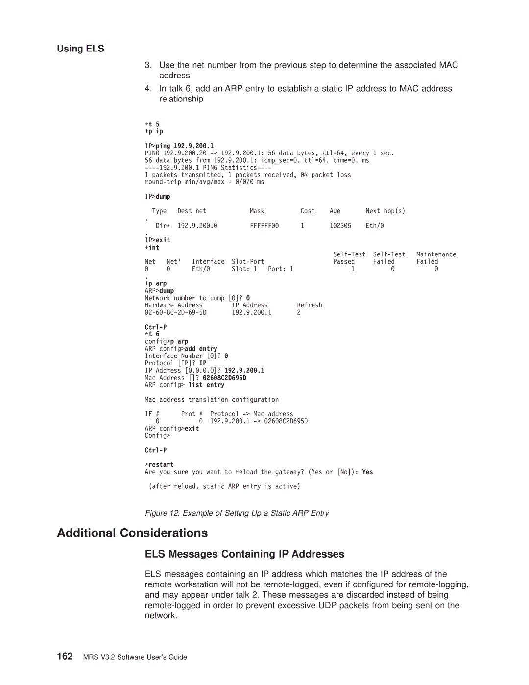 IBM SC30-3681-08 manual Additional Considerations, ELS Messages Containing IP Addresses 