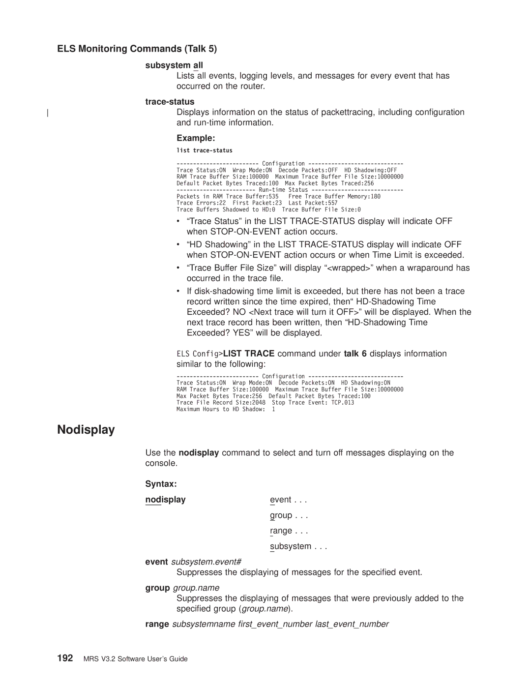 IBM SC30-3681-08 manual Subsystem all, Occurred on the router, Run-time information 