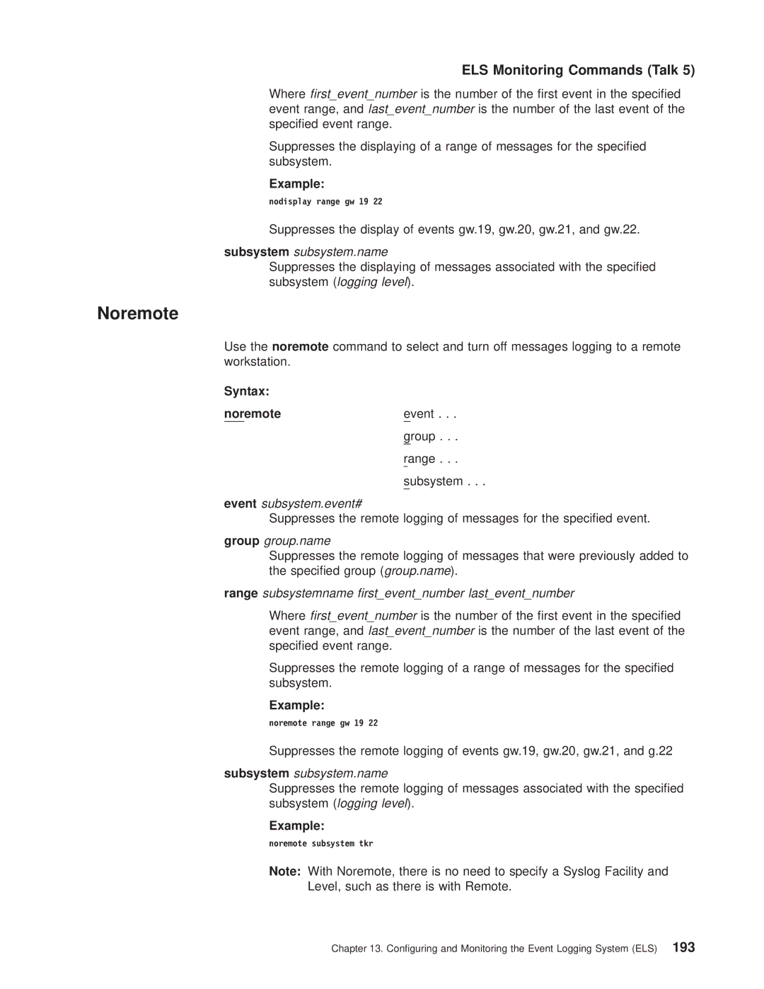 IBM SC30-3681-08 manual Level, such as there is with Remote, Nodisplay range gw 19 