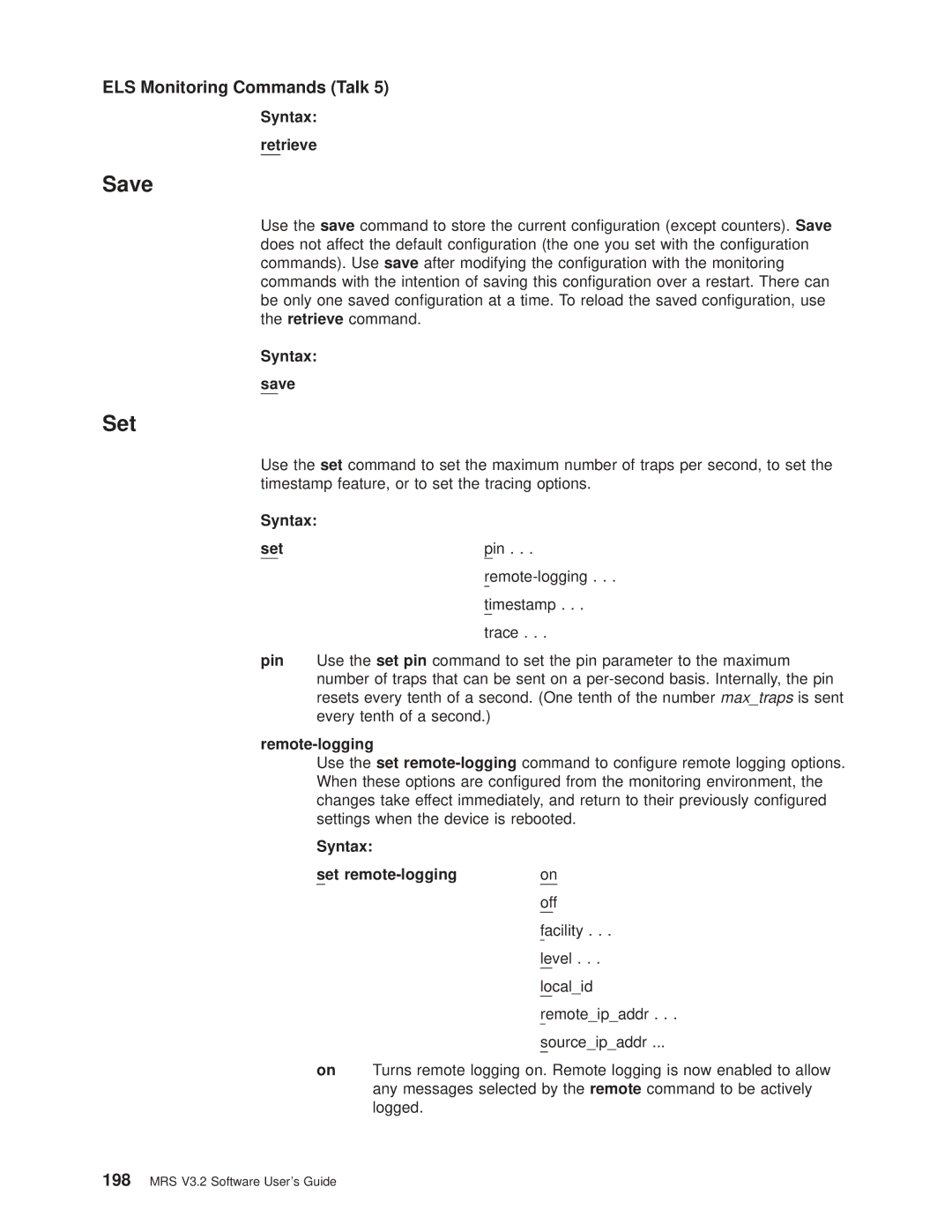 IBM SC30-3681-08 manual Syntax Retrieve, Syntax Save 