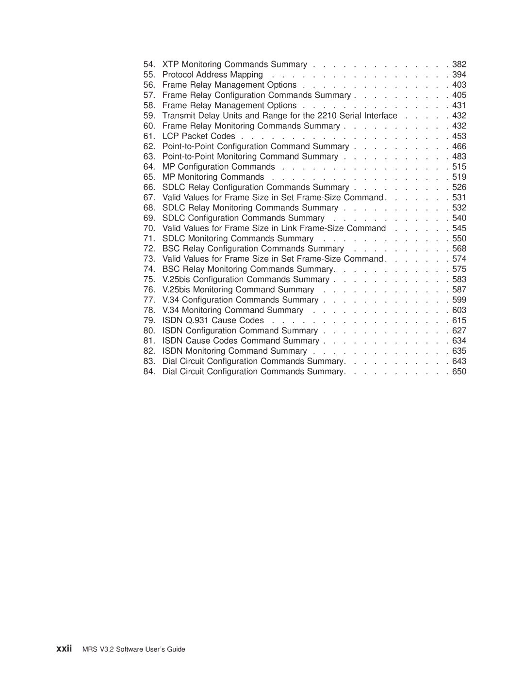 IBM SC30-3681-08 manual Xxii MRS V3.2 Software Users Guide 