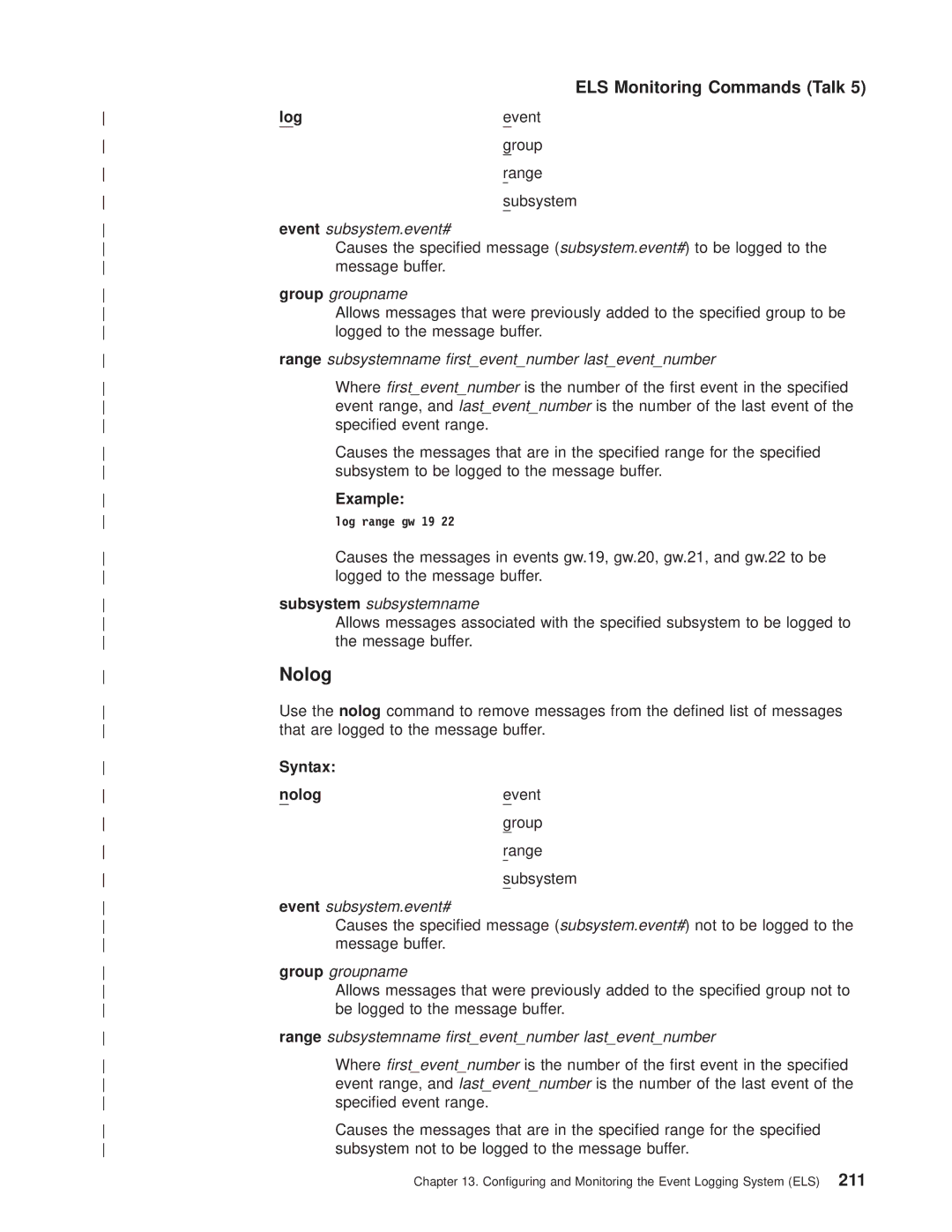 IBM SC30-3681-08 manual Nolog 