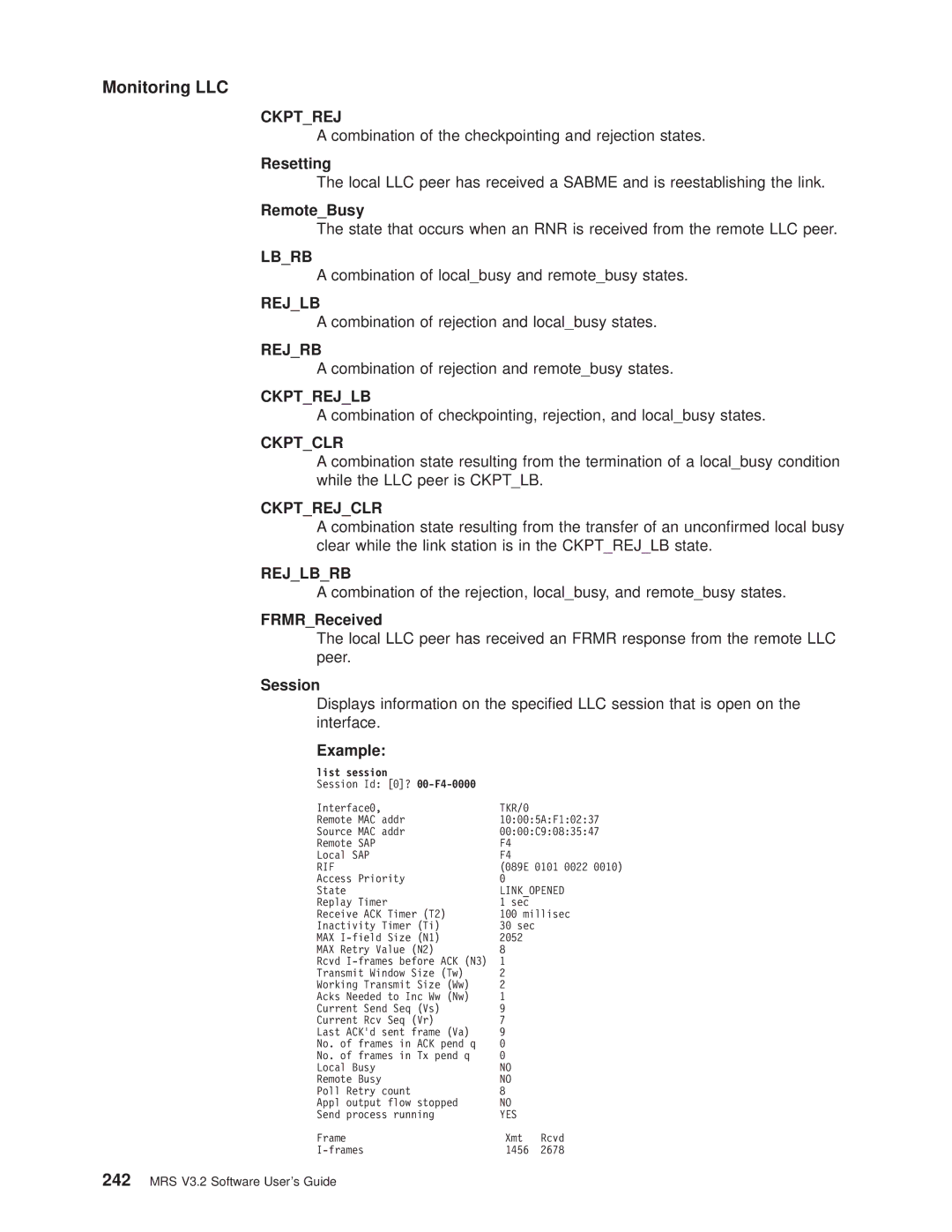 IBM SC30-3681-08 manual Resetting, RemoteBusy, FRMRReceived, Session 