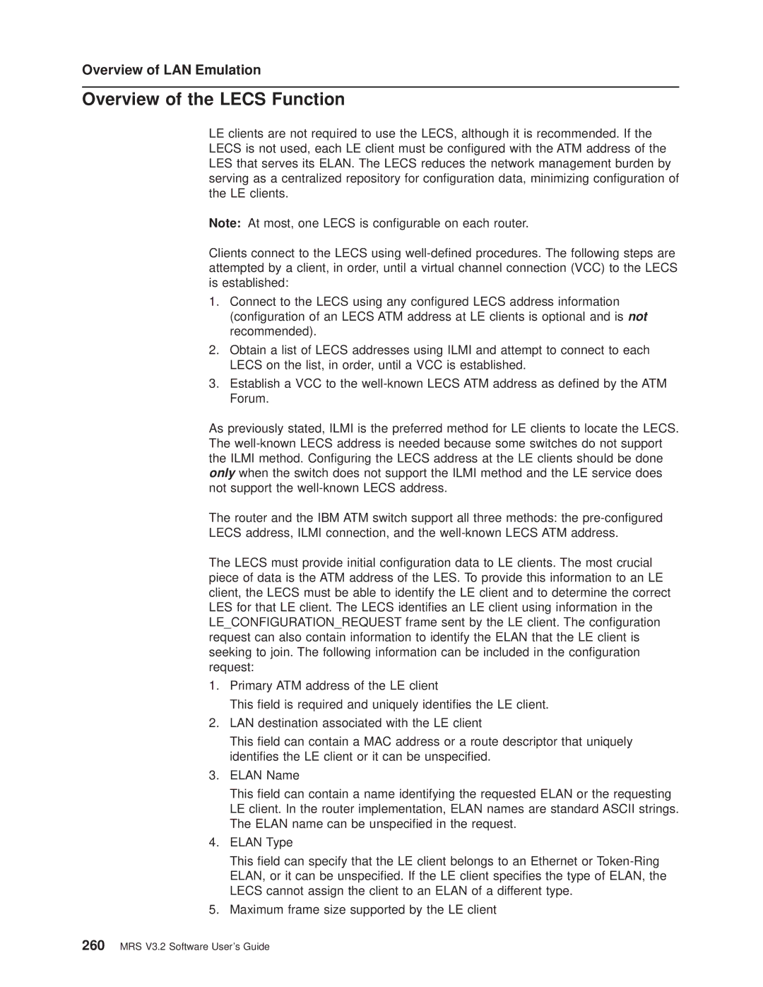 IBM SC30-3681-08 manual Overview of the Lecs Function 