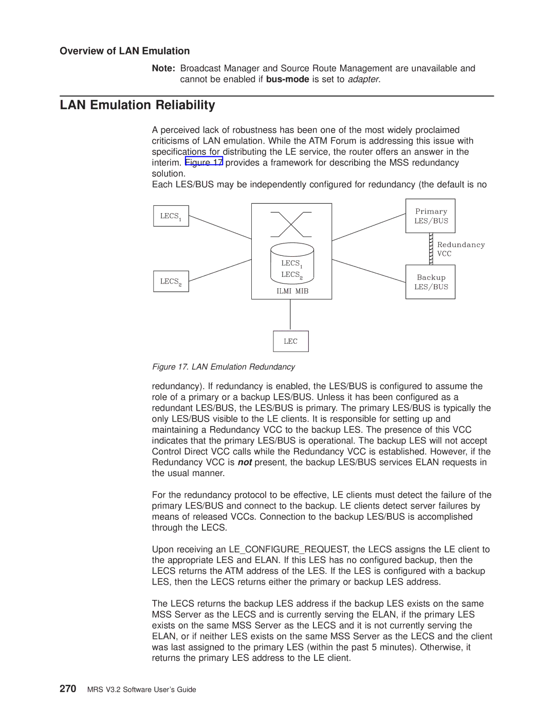 IBM SC30-3681-08 manual LAN Emulation Reliability, LAN Emulation Redundancy 