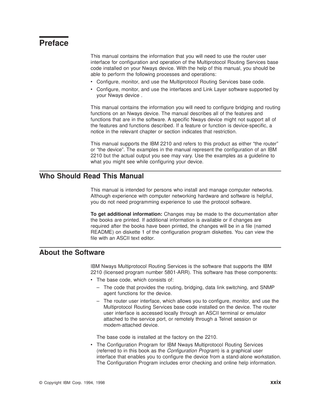 IBM SC30-3681-08 manual Preface, Who Should Read This Manual, About the Software, Xxix 