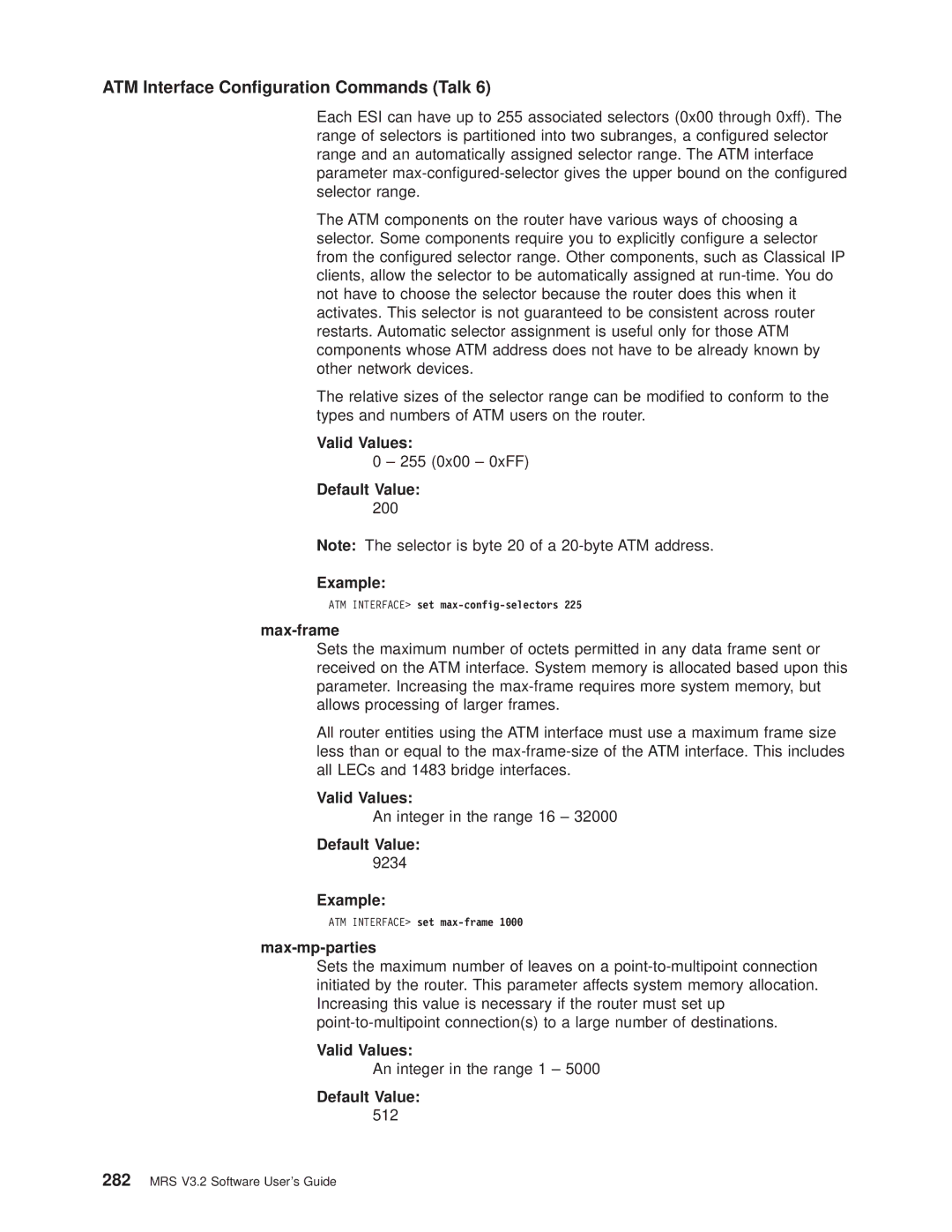 IBM SC30-3681-08 manual Max-frame, Max-mp-parties 