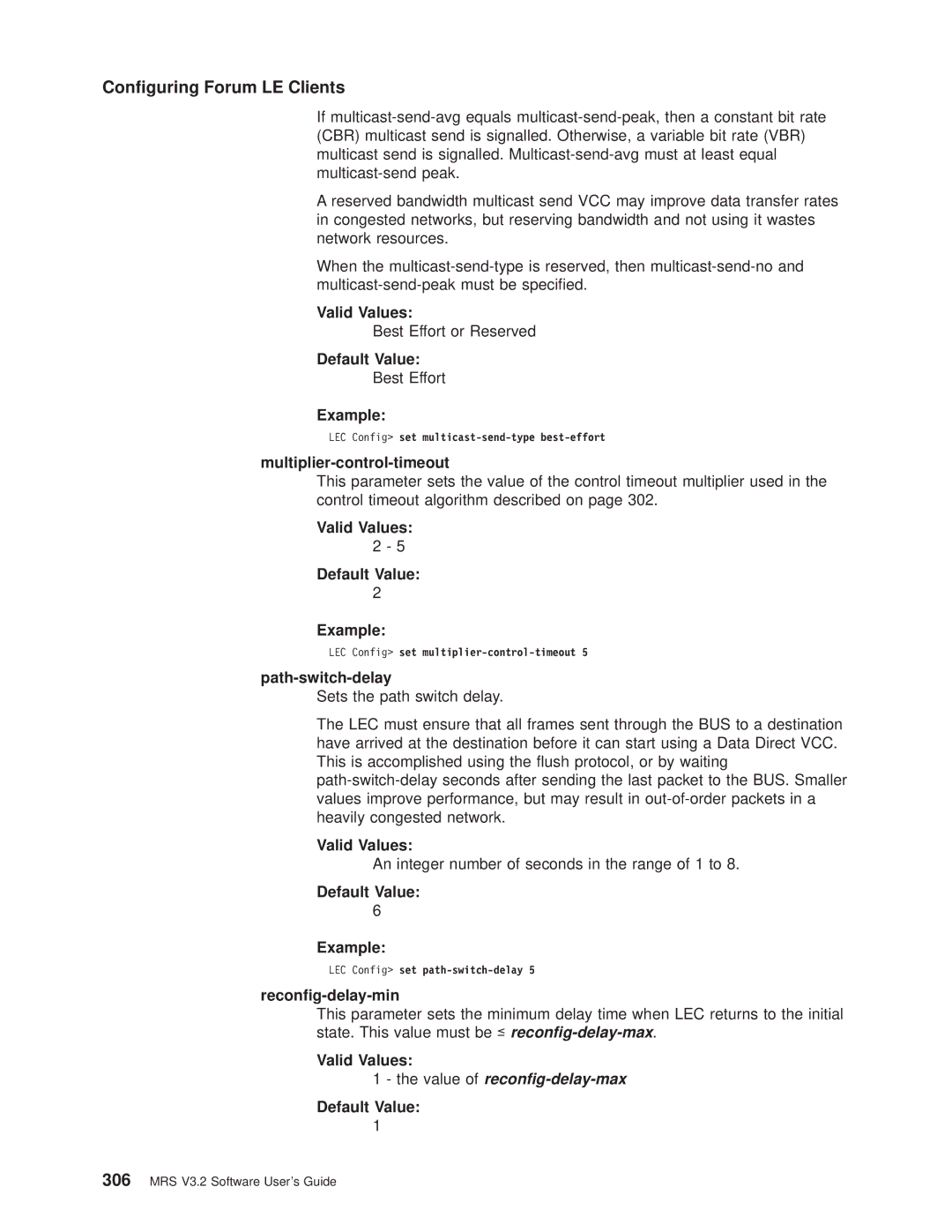 IBM SC30-3681-08 manual Multiplier-control-timeout, Path-switch-delay, Recong-delay-min 