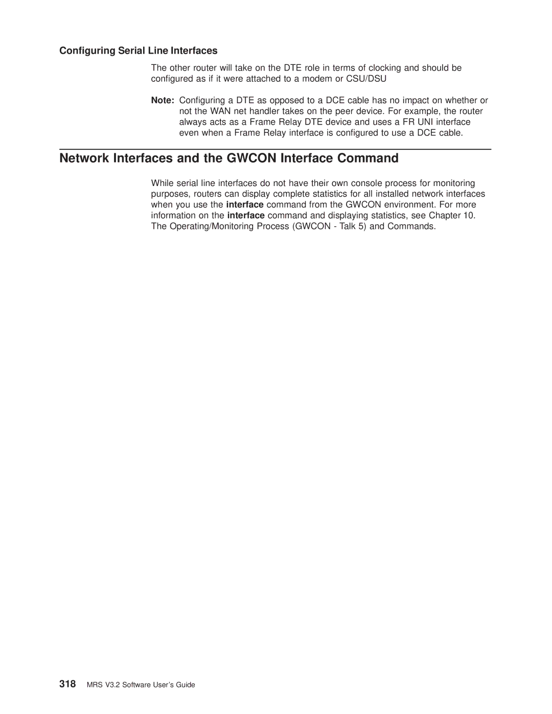 IBM SC30-3681-08 manual Network Interfaces and the Gwcon Interface Command, Conguring Serial Line Interfaces 