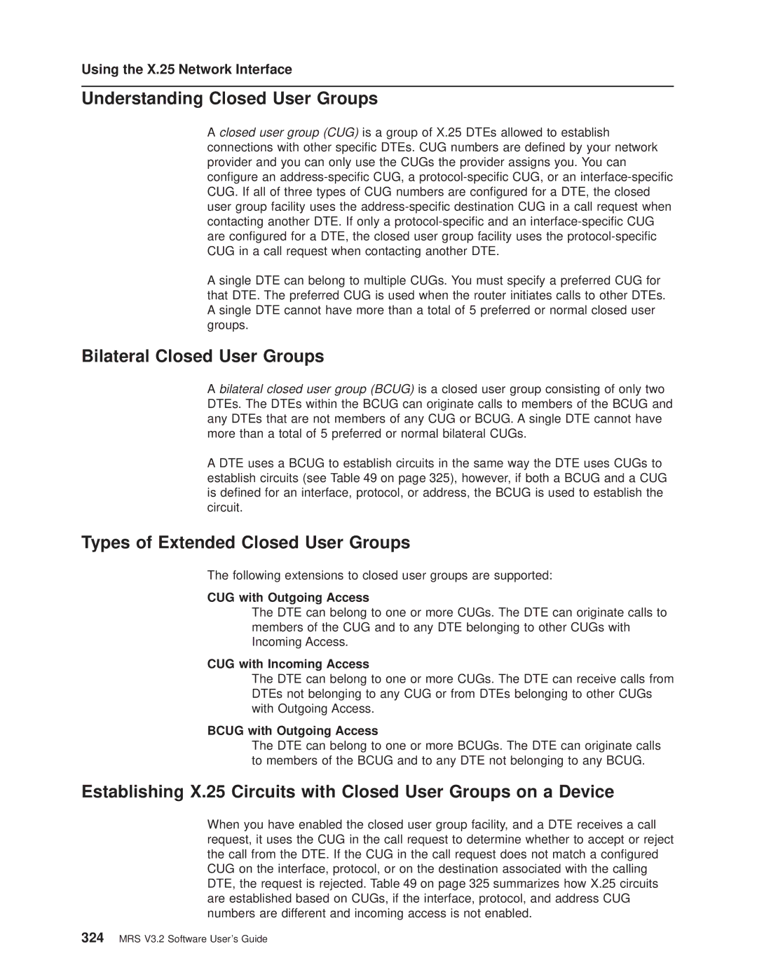 IBM SC30-3681-08 Understanding Closed User Groups, Bilateral Closed User Groups, Types of Extended Closed User Groups 