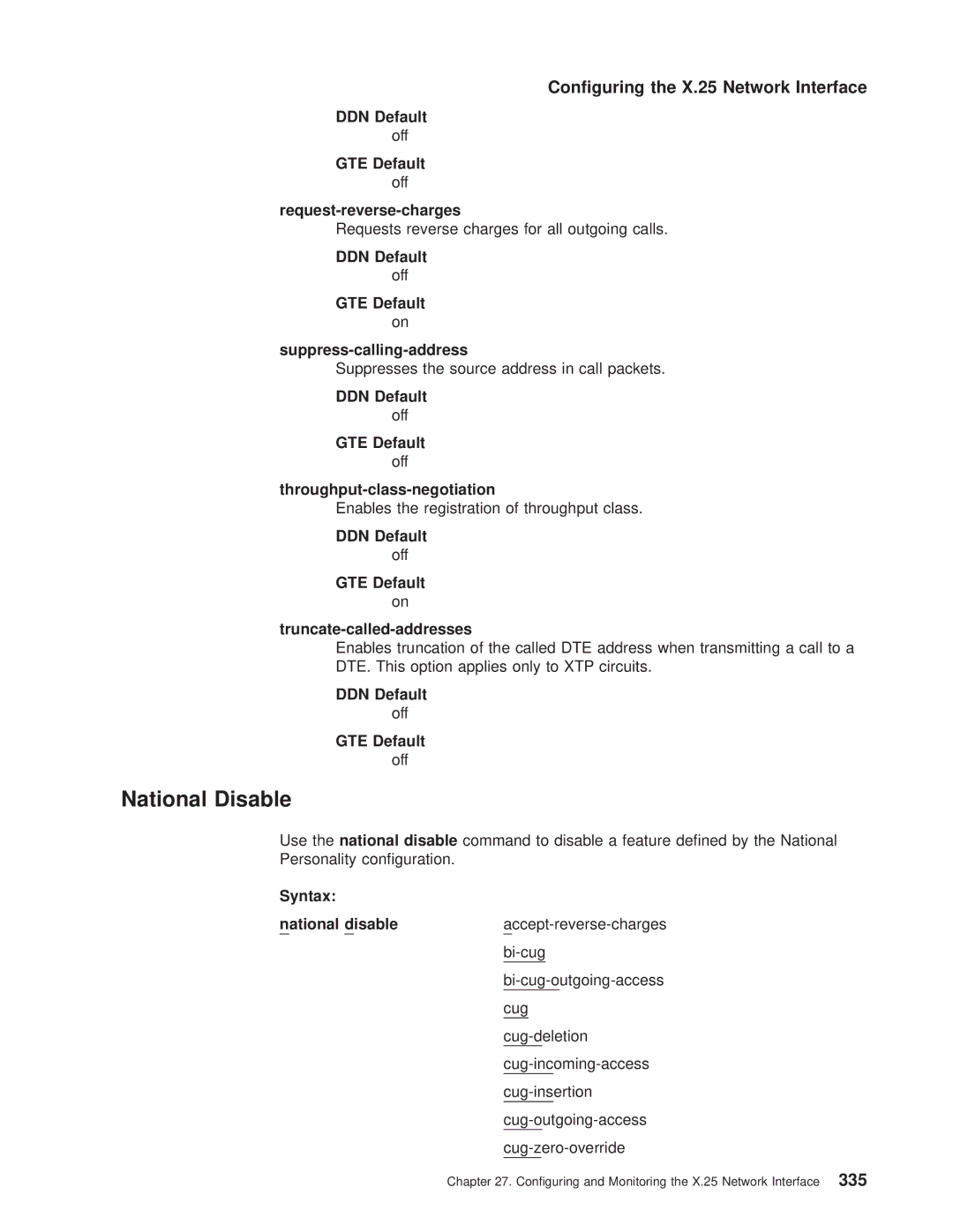 IBM SC30-3681-08 manual National Disable 