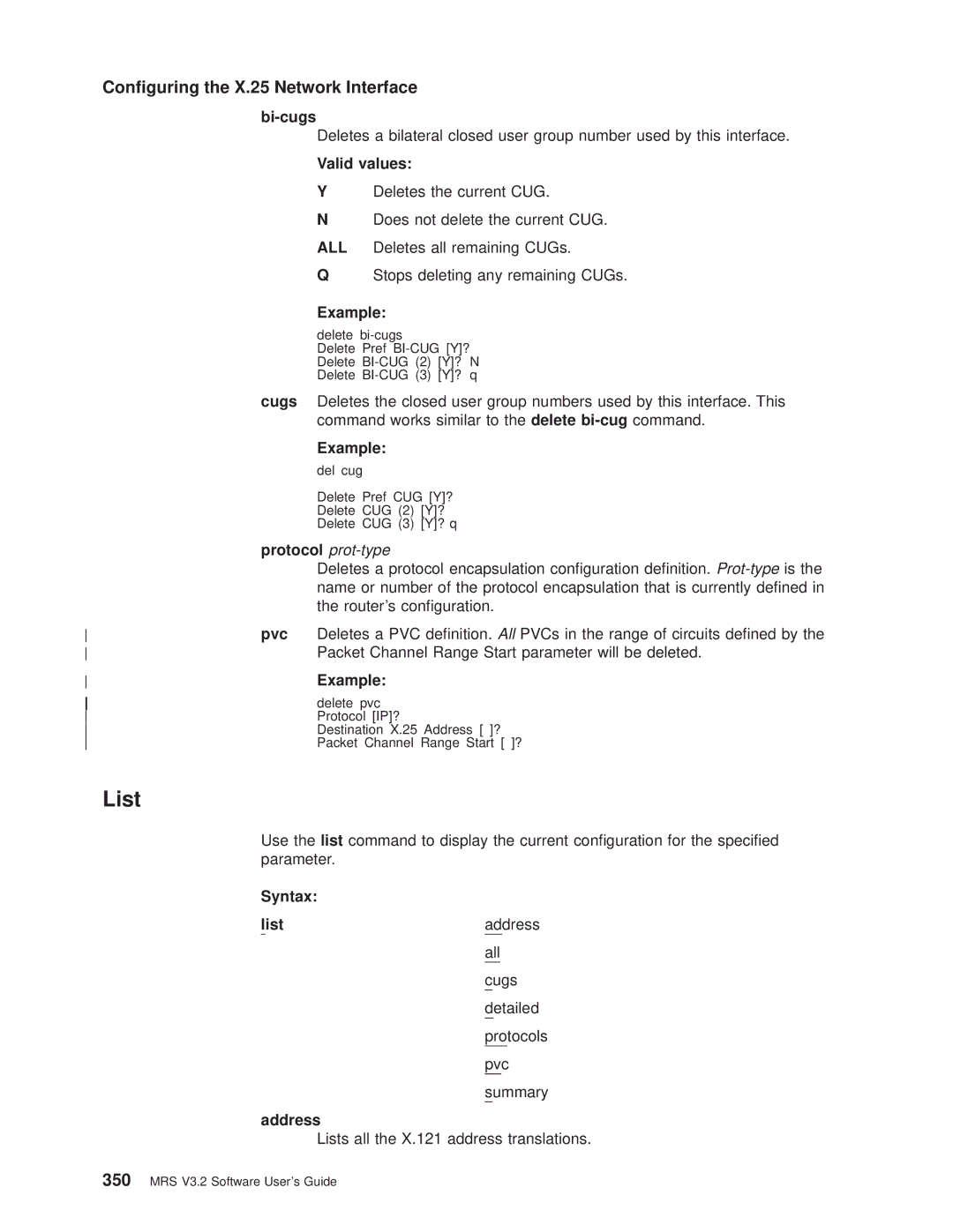 IBM SC30-3681-08 manual Cugs, Protocol prot-type 