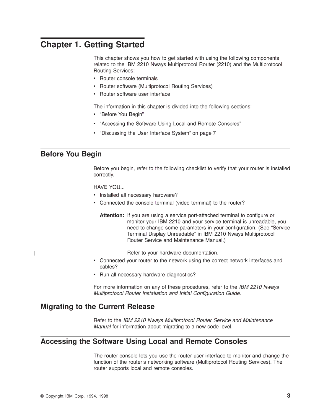 IBM SC30-3681-08 manual Getting Started, Before You Begin, Migrating to the Current Release 