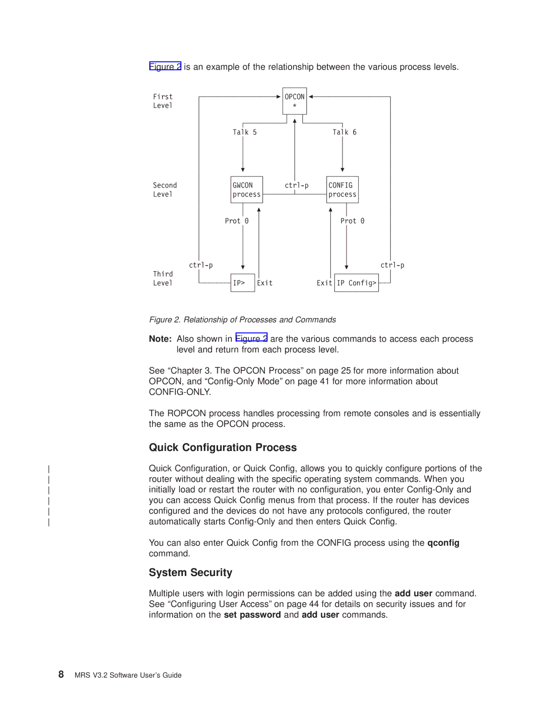 IBM SC30-3681-08 manual Quick Conguration Process, System Security, Same as the Opcon process 