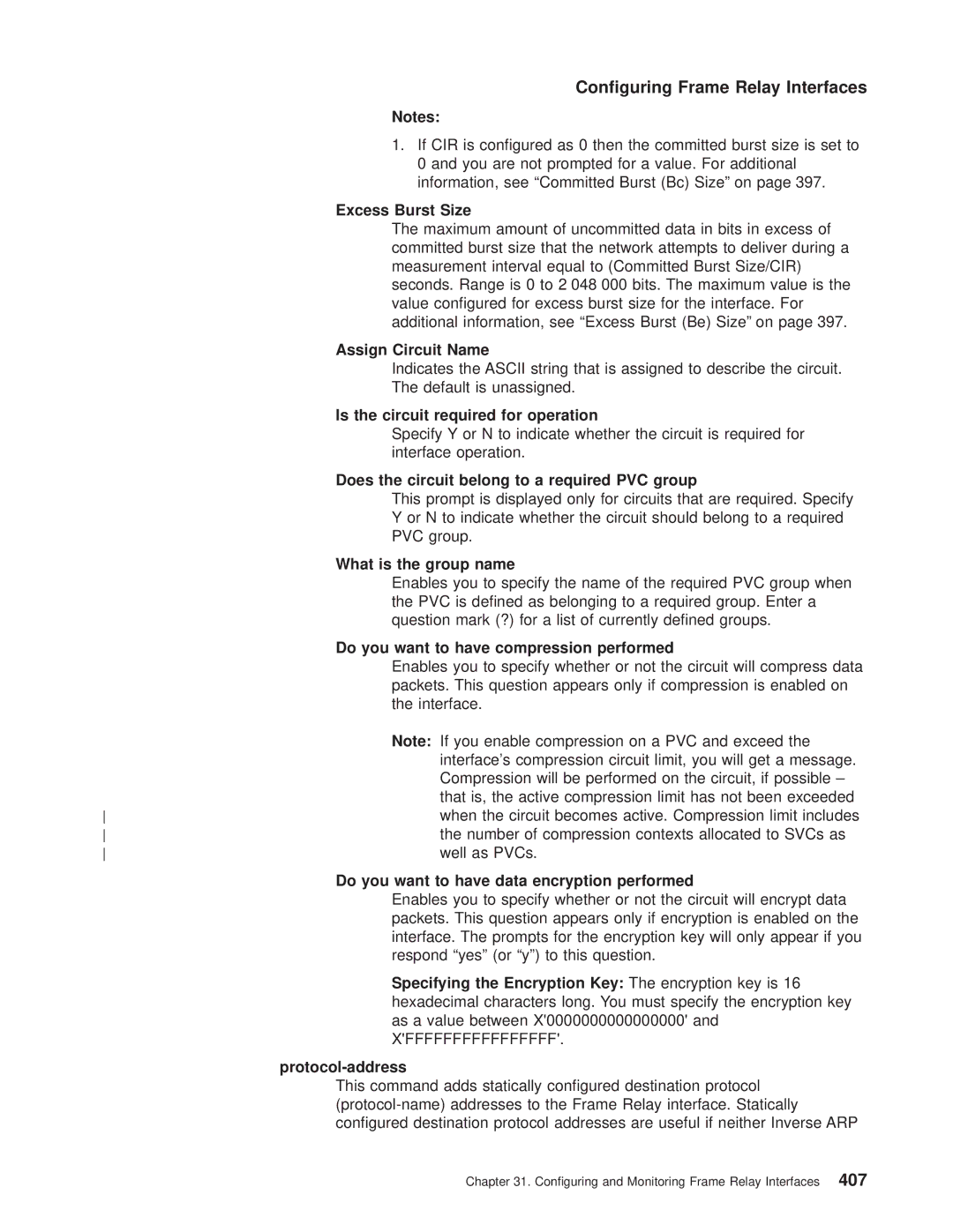 IBM SC30-3681-08 Excess Burst Size, Assign Circuit Name, Is the circuit required for operation, What is the group name 