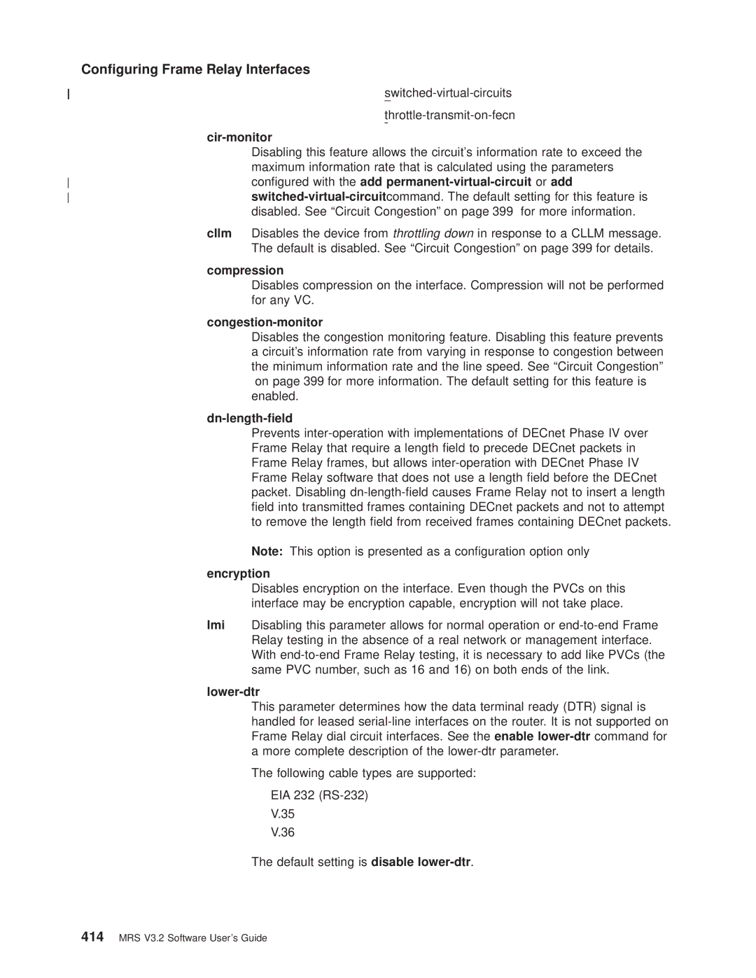 IBM SC30-3681-08 manual Cir-monitor, Congured with theadd permanent-virtual-circuit or add, Compression, Congestion-monitor 