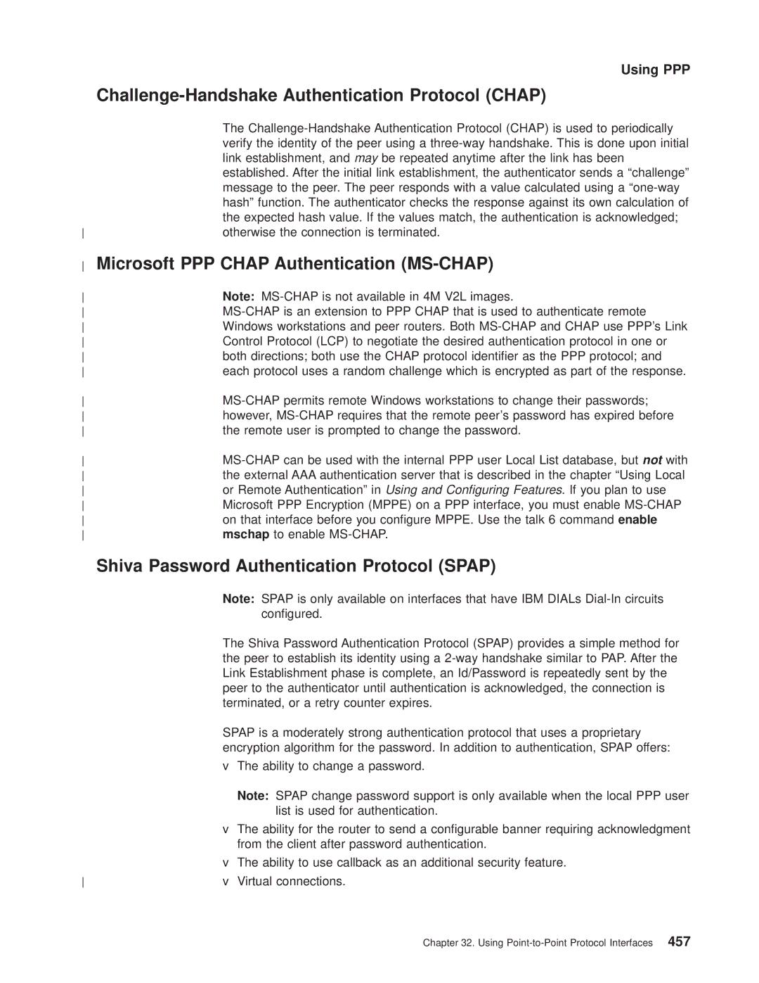 IBM SC30-3681-08 manual Challenge-Handshake Authentication Protocol Chap, Microsoft PPP Chap Authentication MS-CHAP 