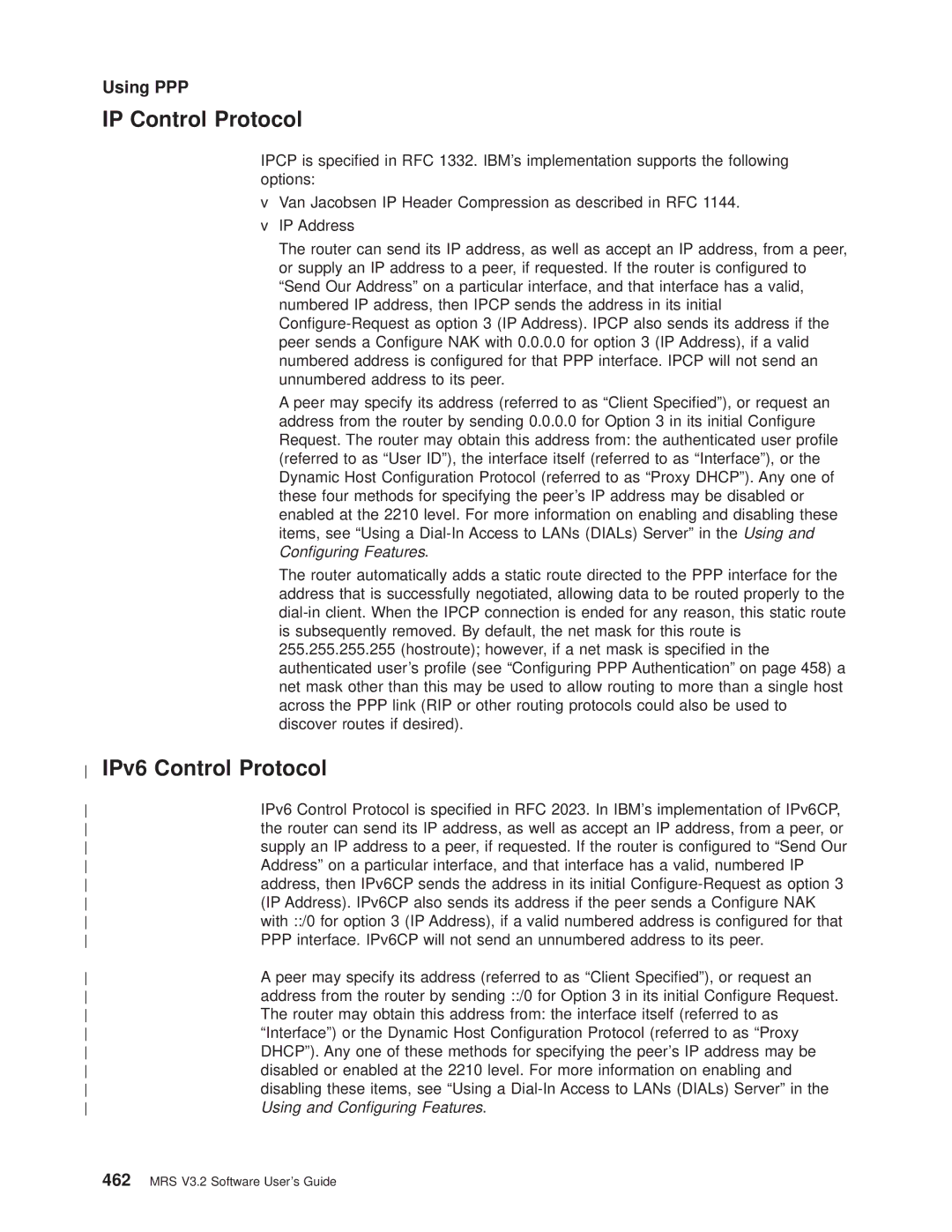 IBM SC30-3681-08 manual IP Control Protocol, IPv6 Control Protocol 